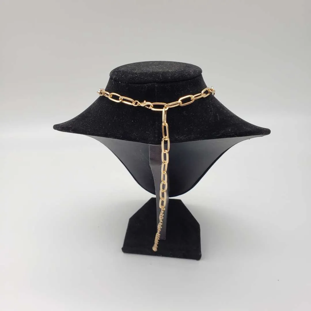 100%  Louis Vuitton Lock and Key with Unbranded Chain Necklace