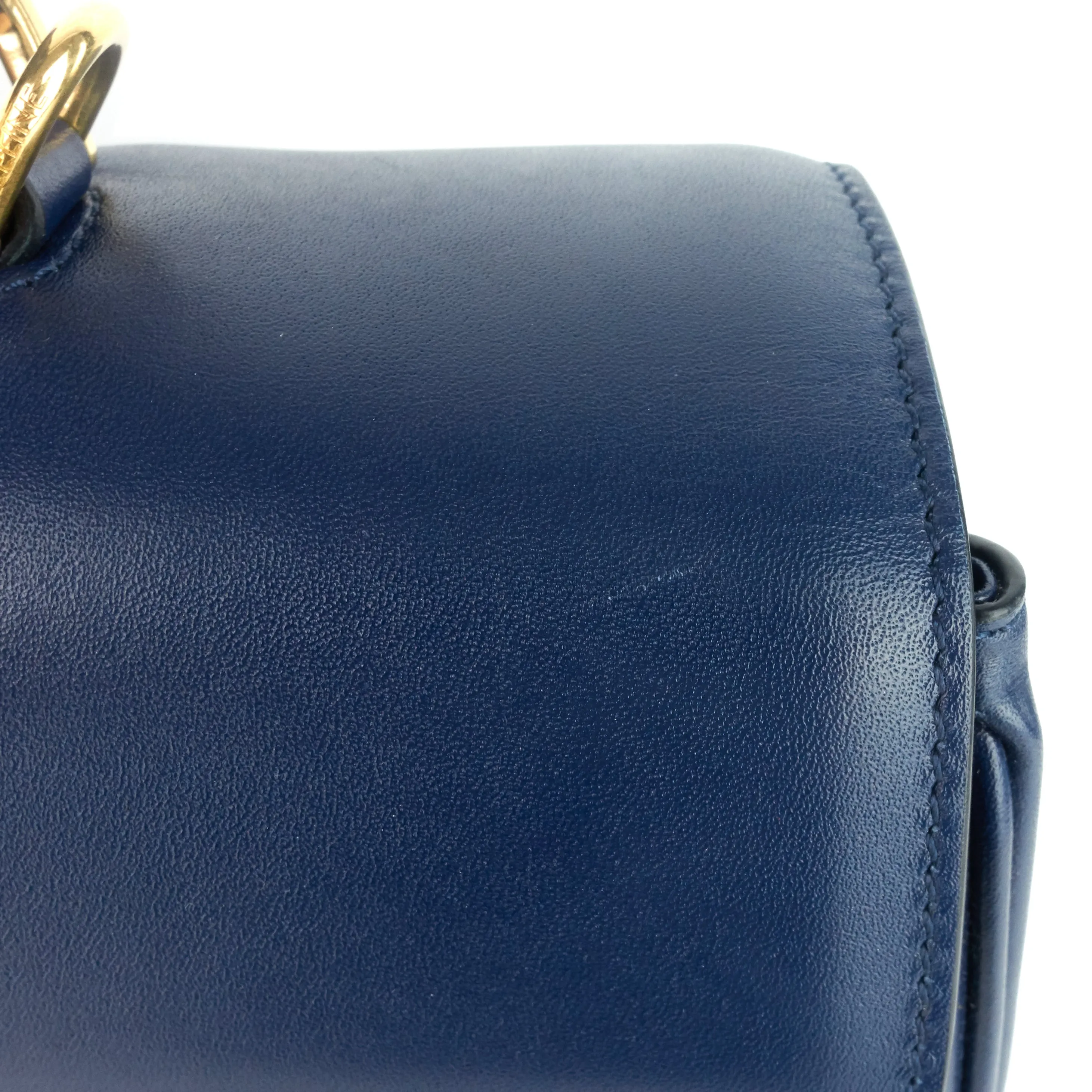 16 Medium Top Handle Satinated Calfskin Bag