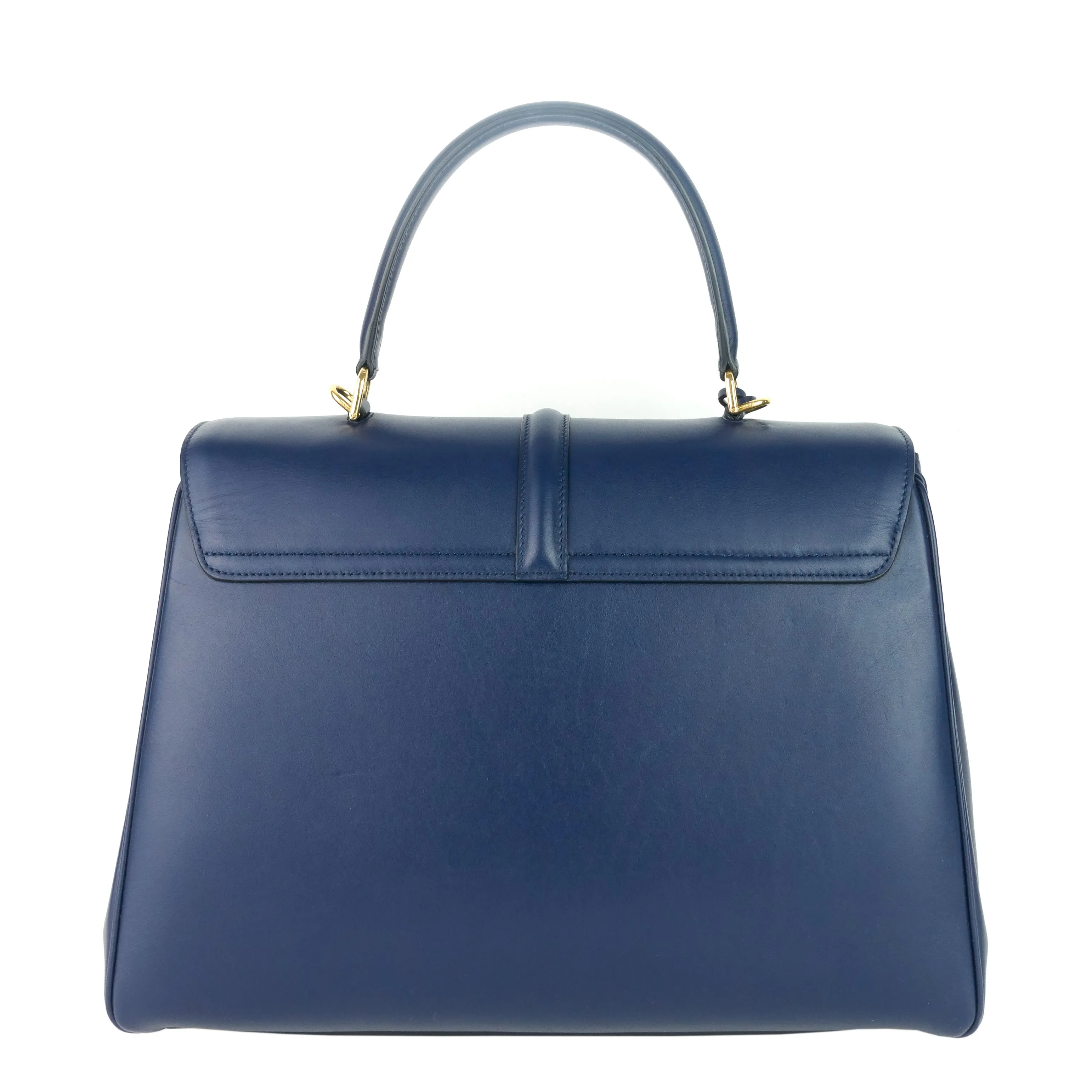 16 Medium Top Handle Satinated Calfskin Bag