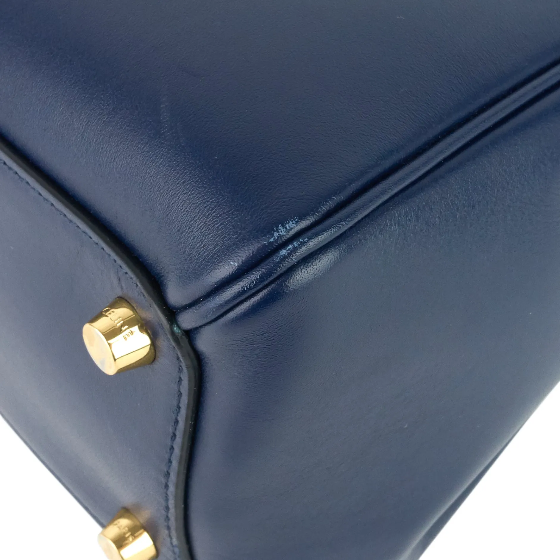 16 Medium Top Handle Satinated Calfskin Bag