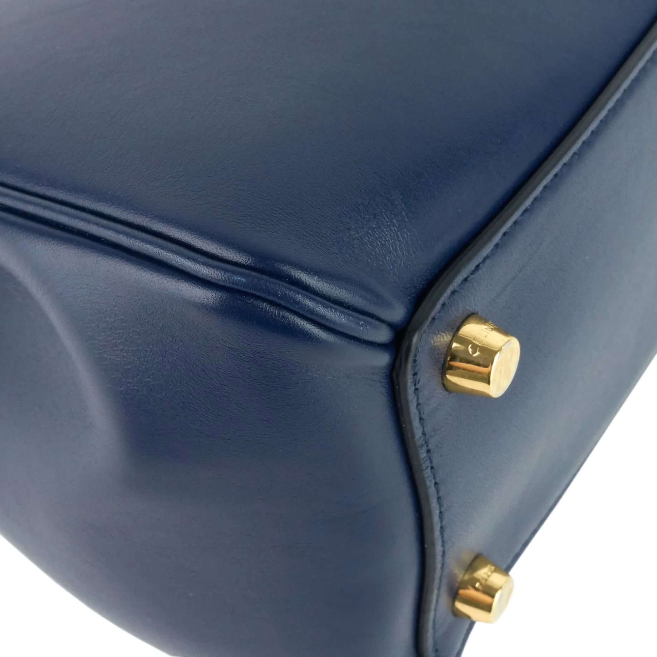16 Medium Top Handle Satinated Calfskin Bag