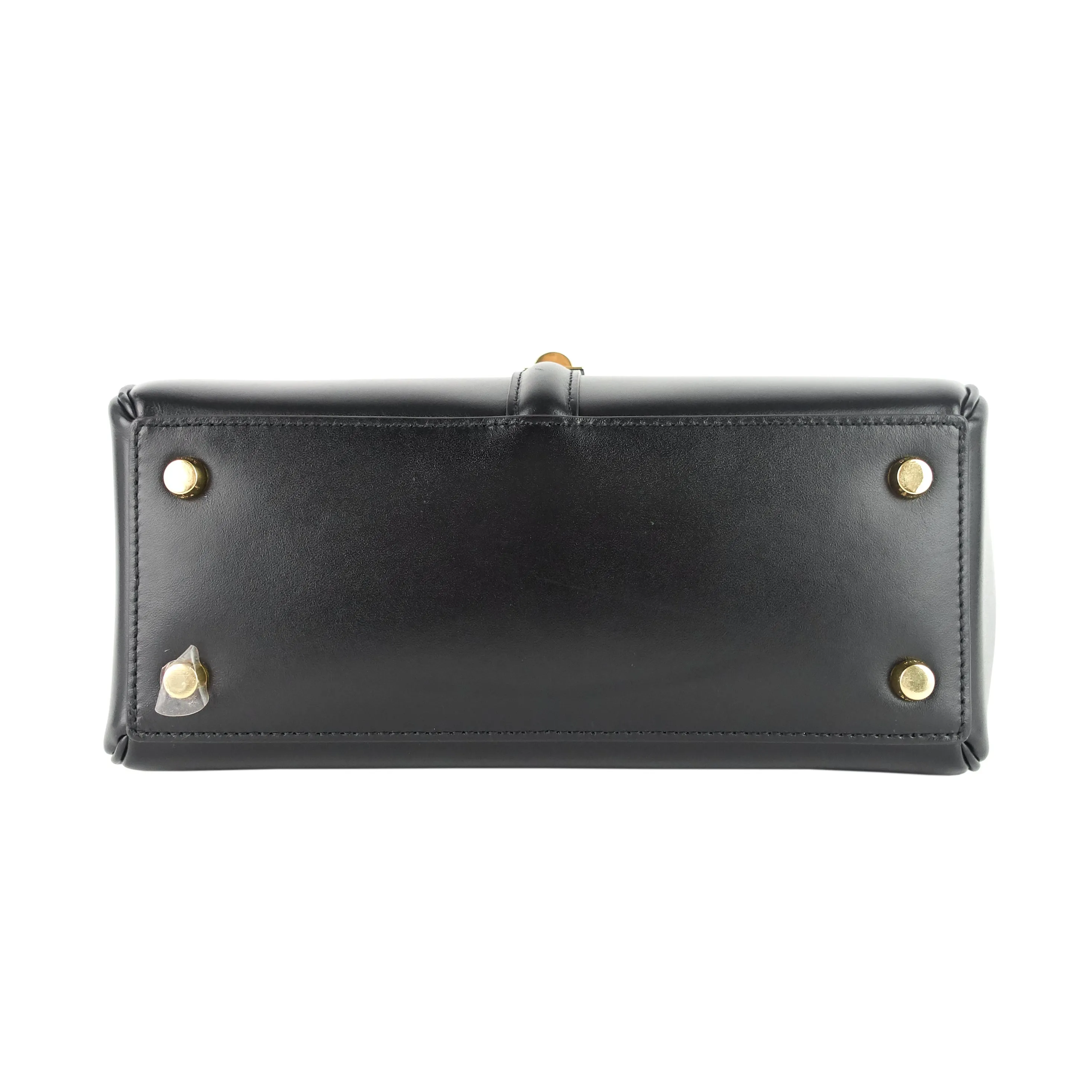 16 Top Handle Small Satinated Leather Bag