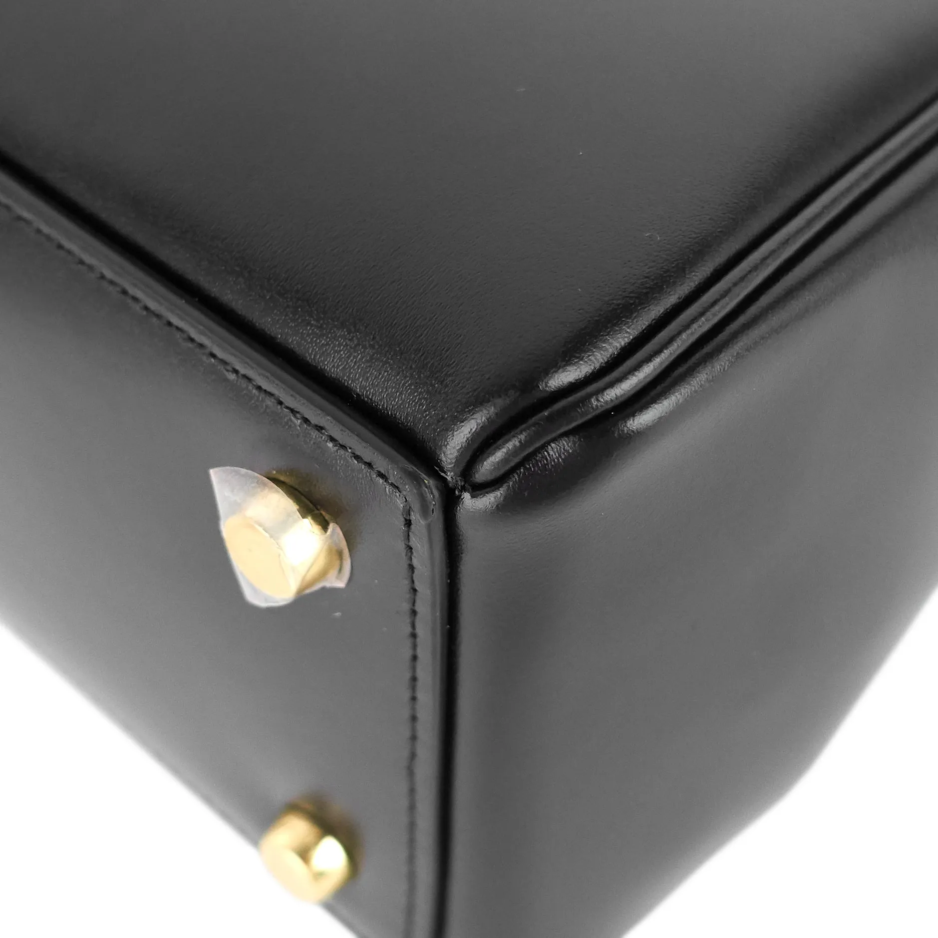 16 Top Handle Small Satinated Leather Bag
