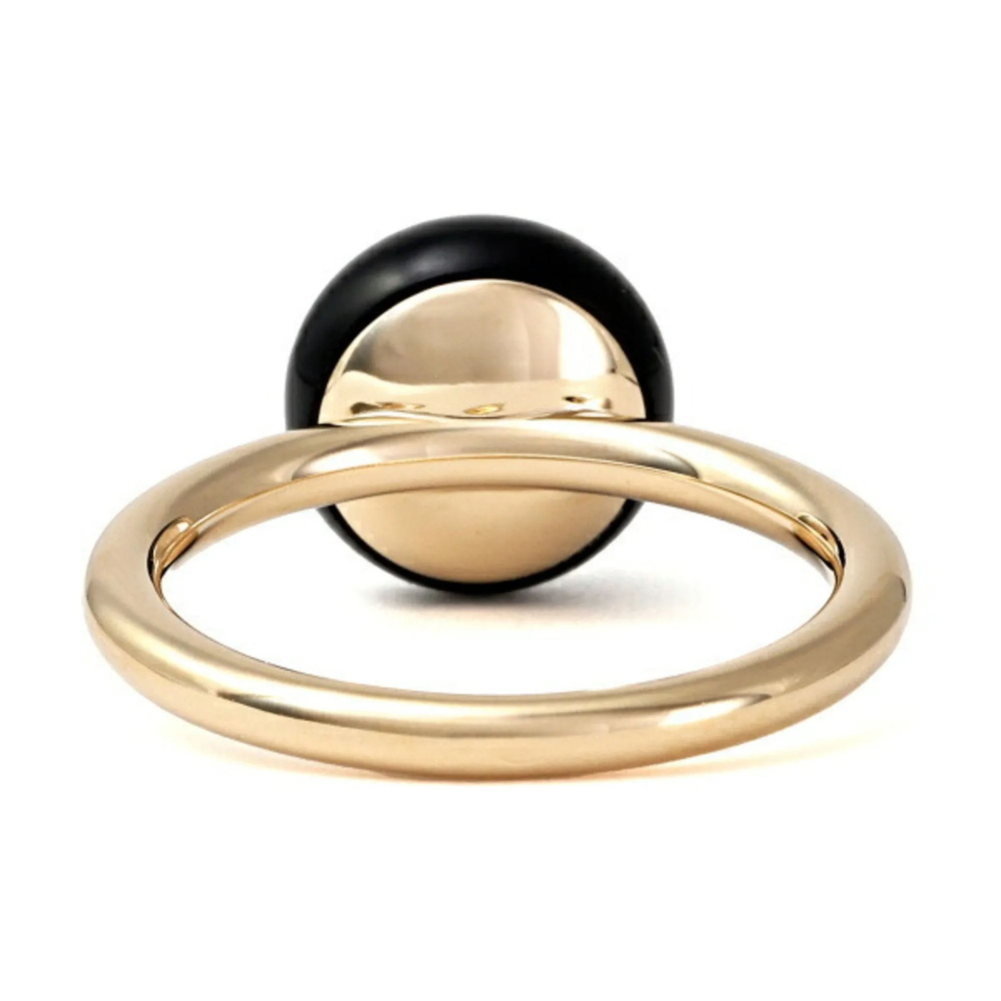 18K Gold Onyx Diamond Flower Ring