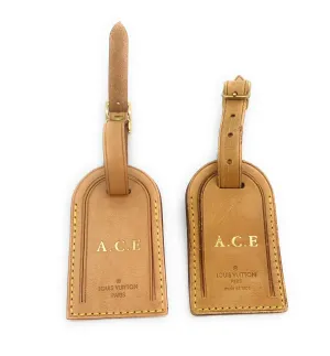 2 Louis Vuitton Vachetta Luggage Tags