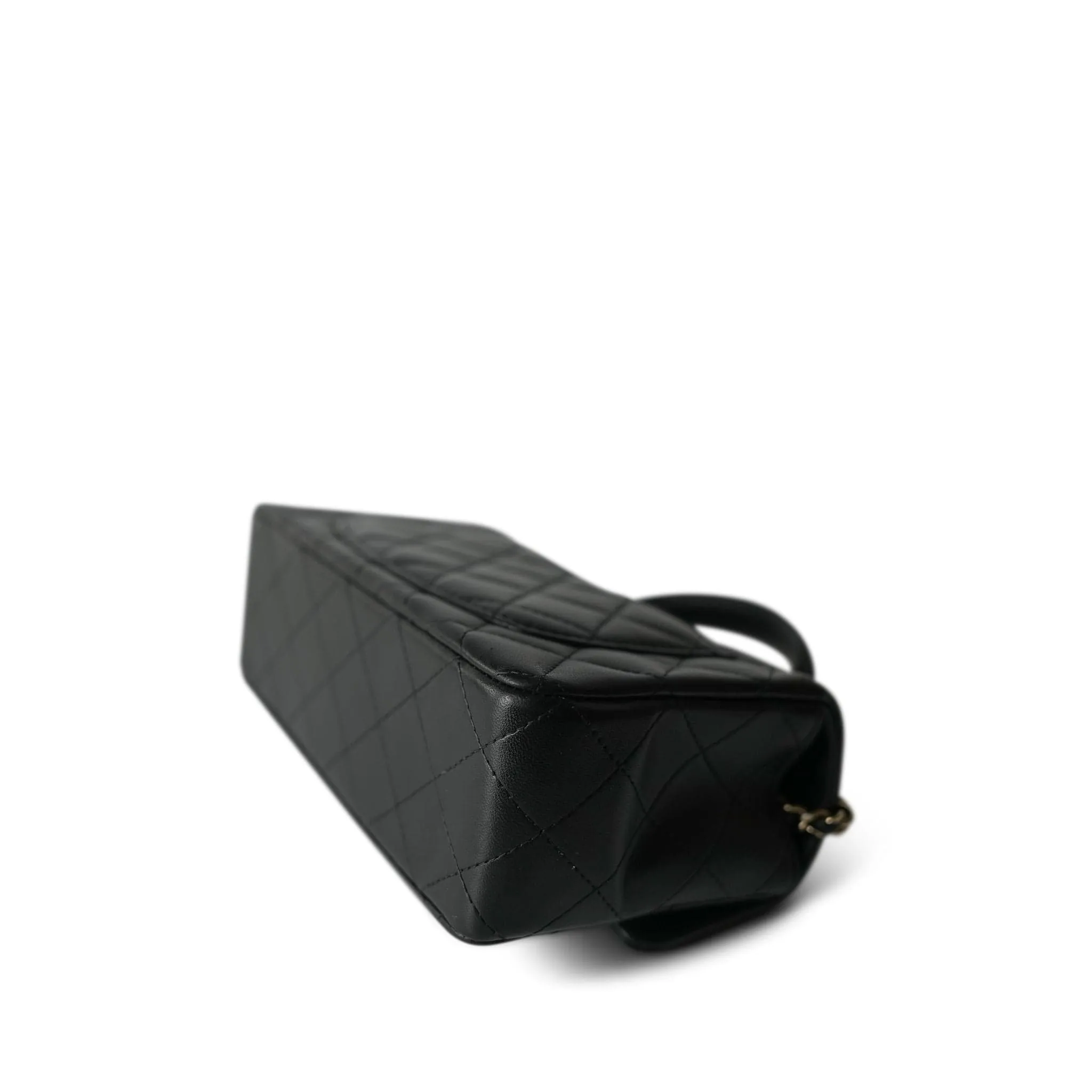 22P Black Lambskin Mini Top Handle LGHW