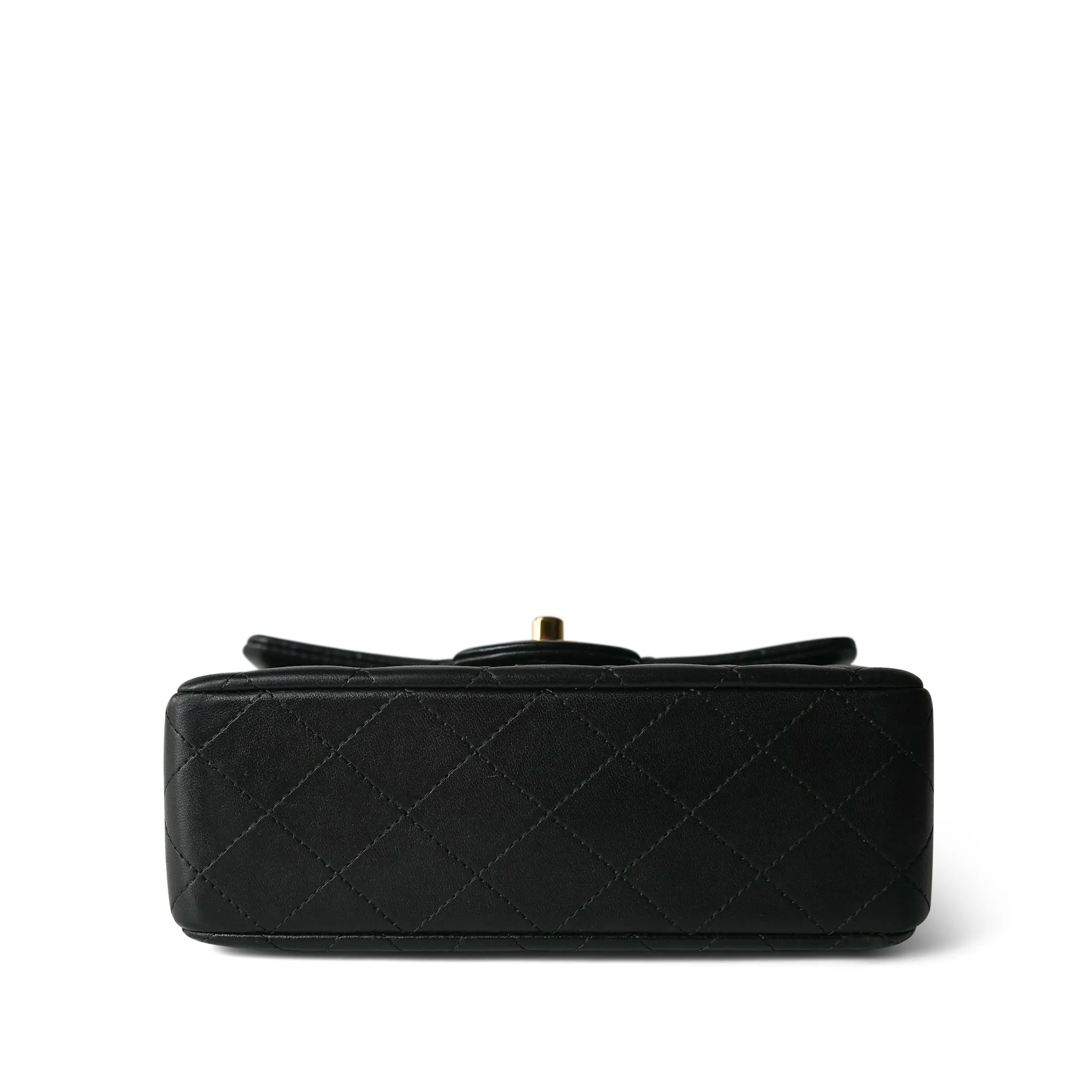 22P Black Lambskin Mini Top Handle LGHW