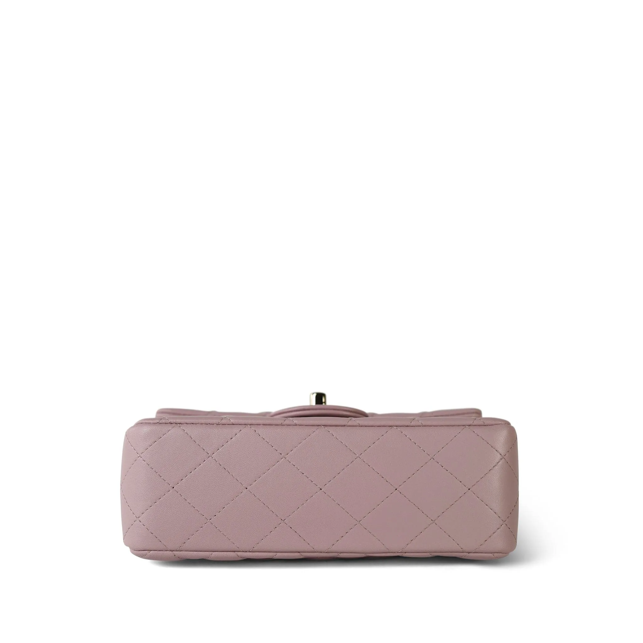 24P Light Pink Lambskin Quilted Mini Top Handle LGHW