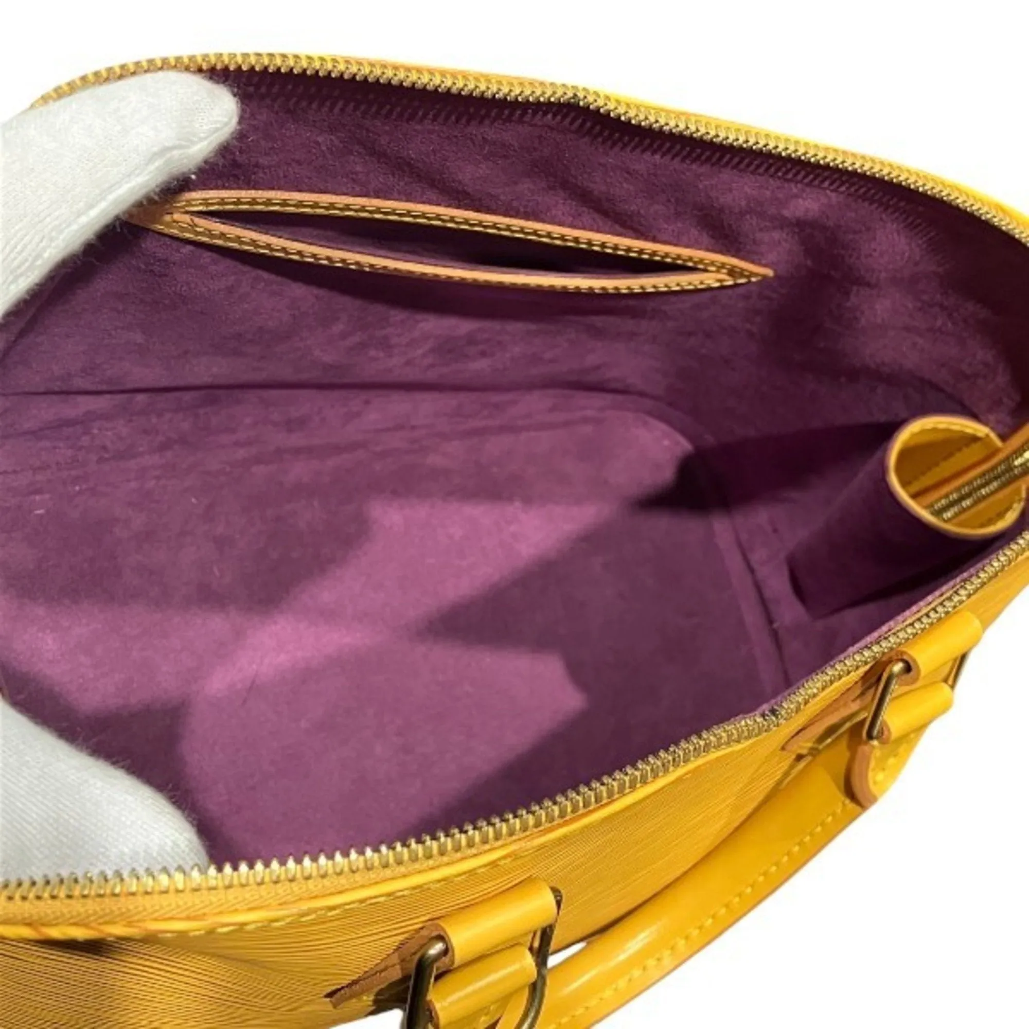 Alma BB Epi Leather Handbag Yellow