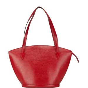 Alma Bucket Bag Monogram Vernis Red Leather