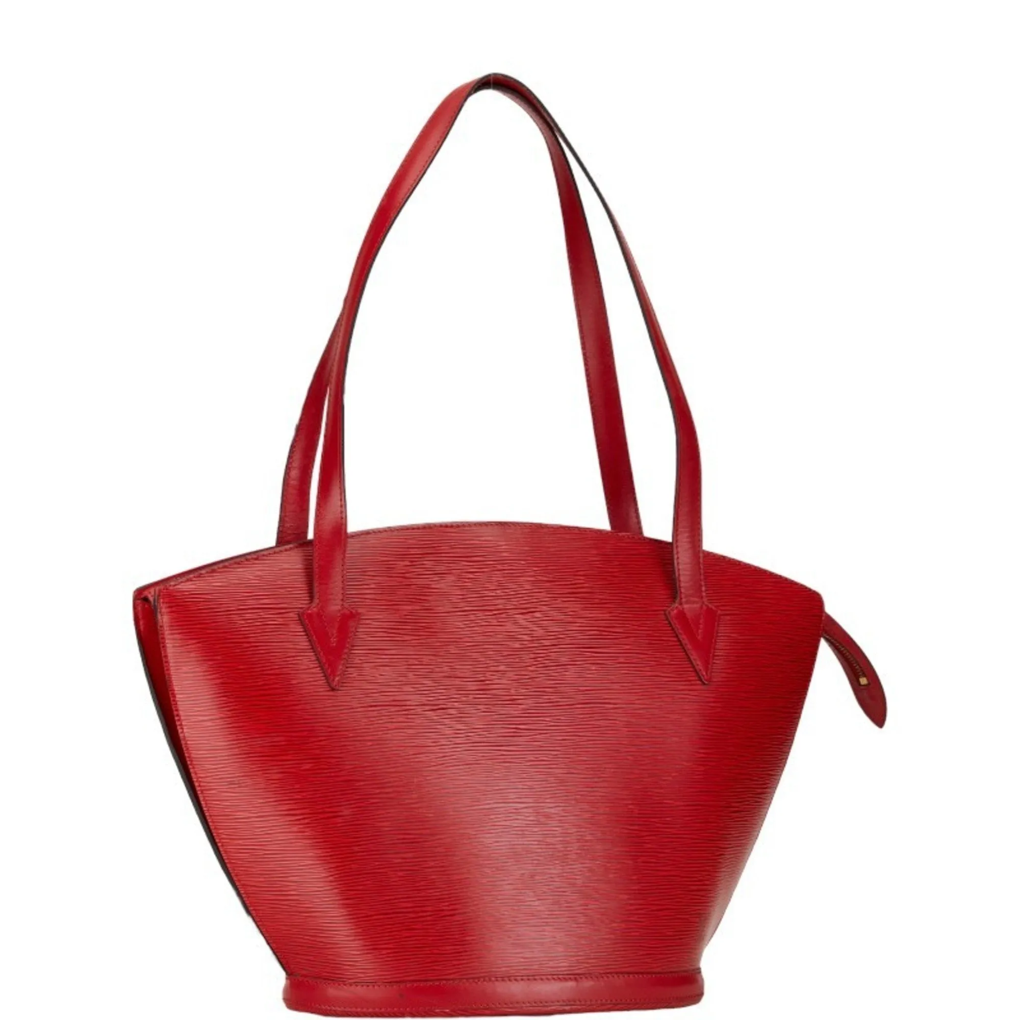 Alma Bucket Bag Monogram Vernis Red Leather