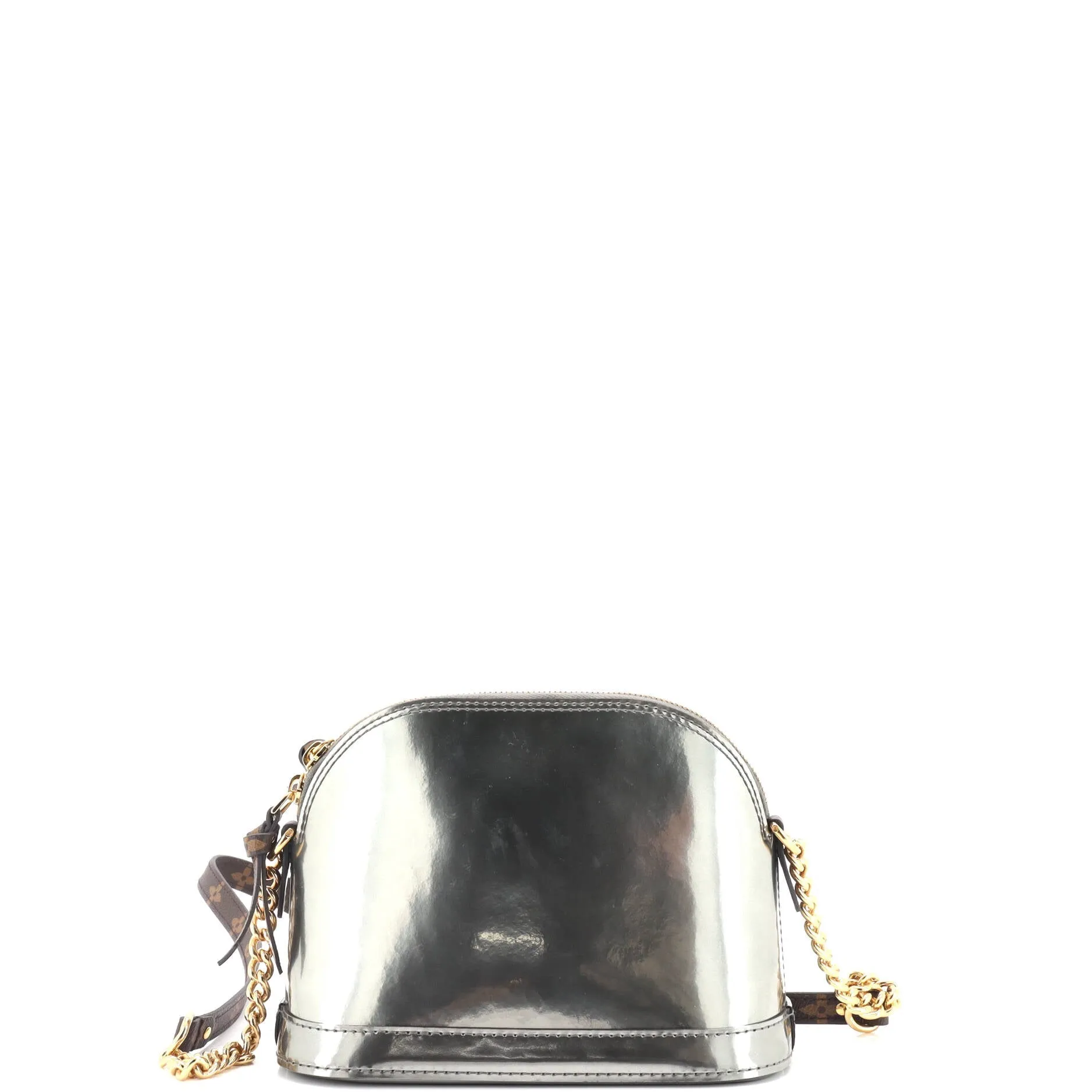 Alma Chain Handbag Vernis with Monogram Canvas Mini