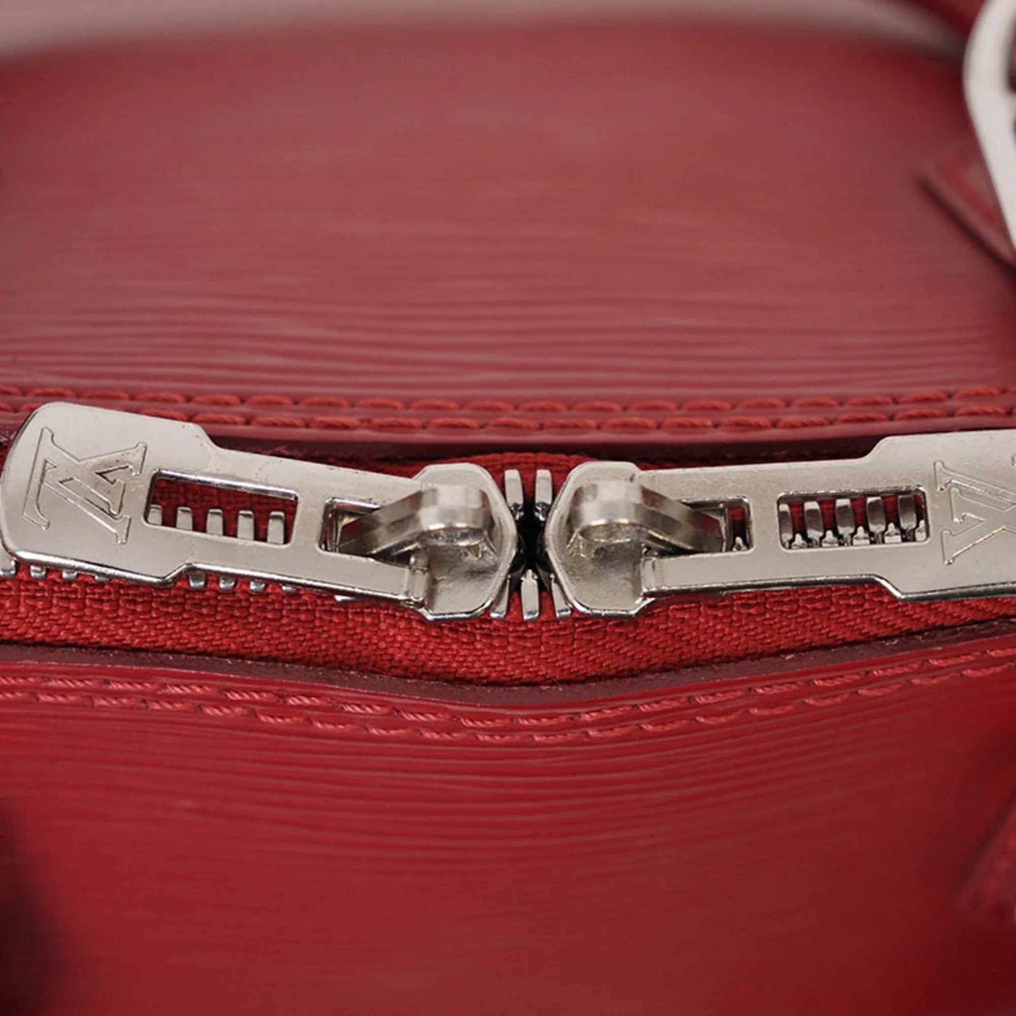 Alma Epi Leather Handbag Red