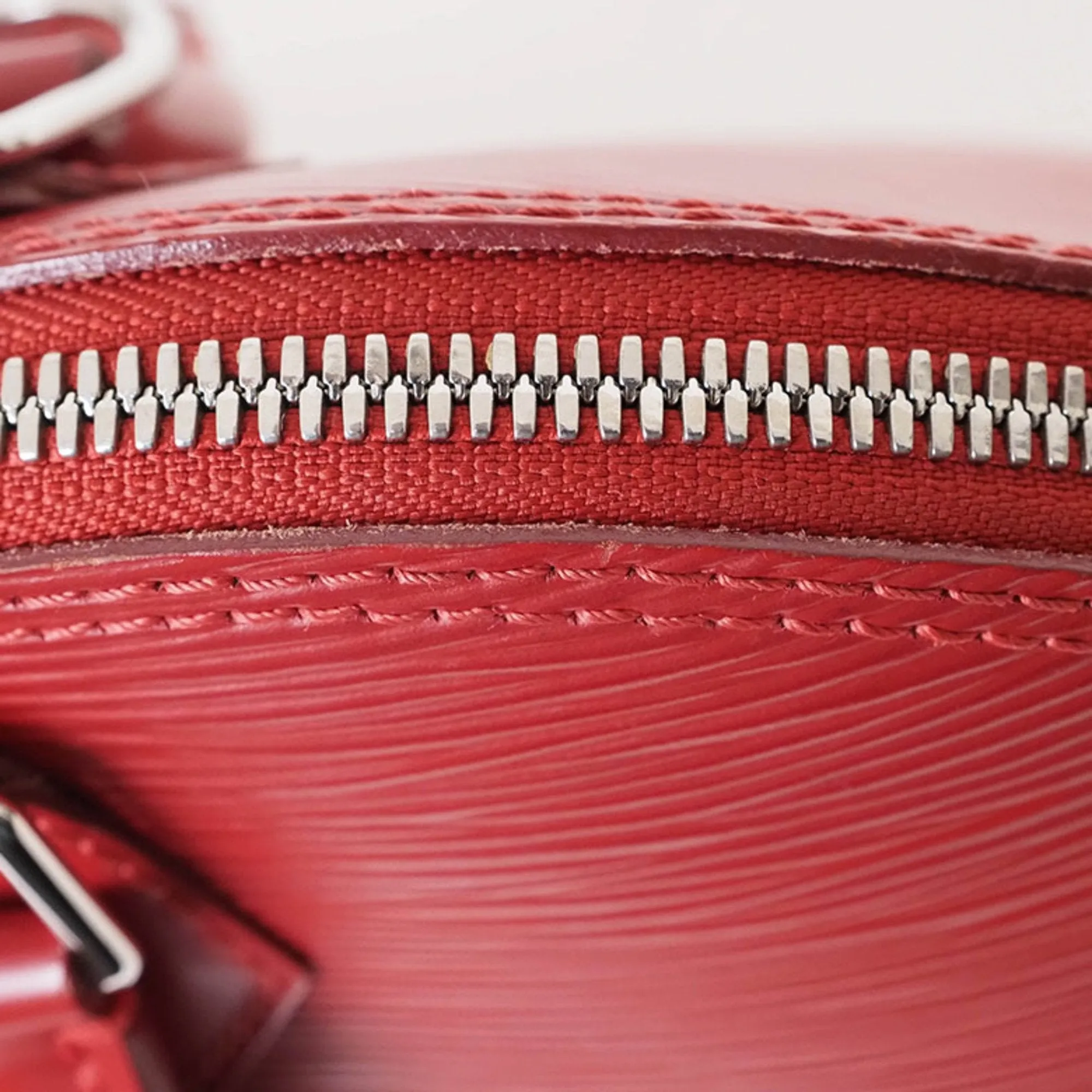 Alma Epi Leather Handbag Red