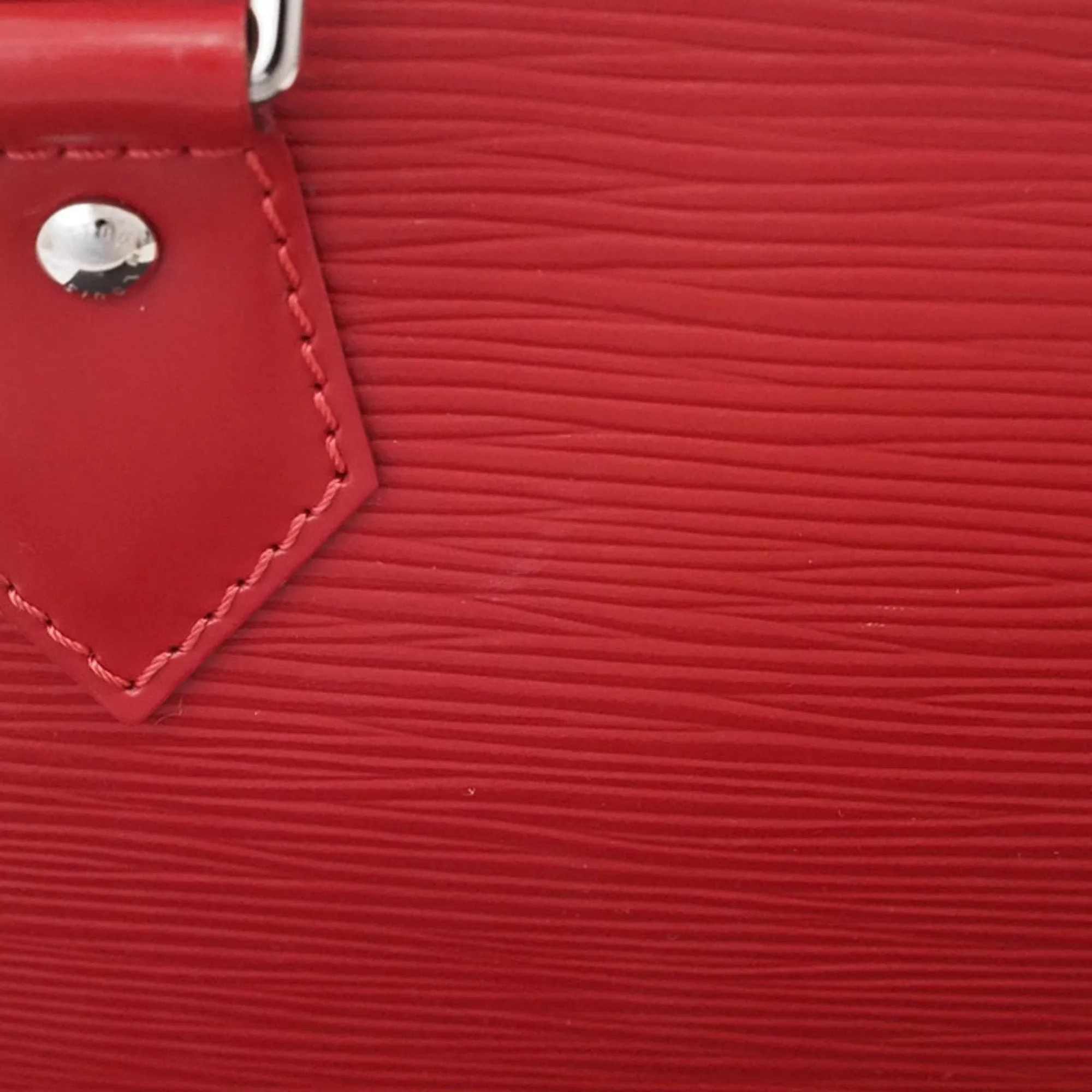 Alma Epi Leather Handbag Red