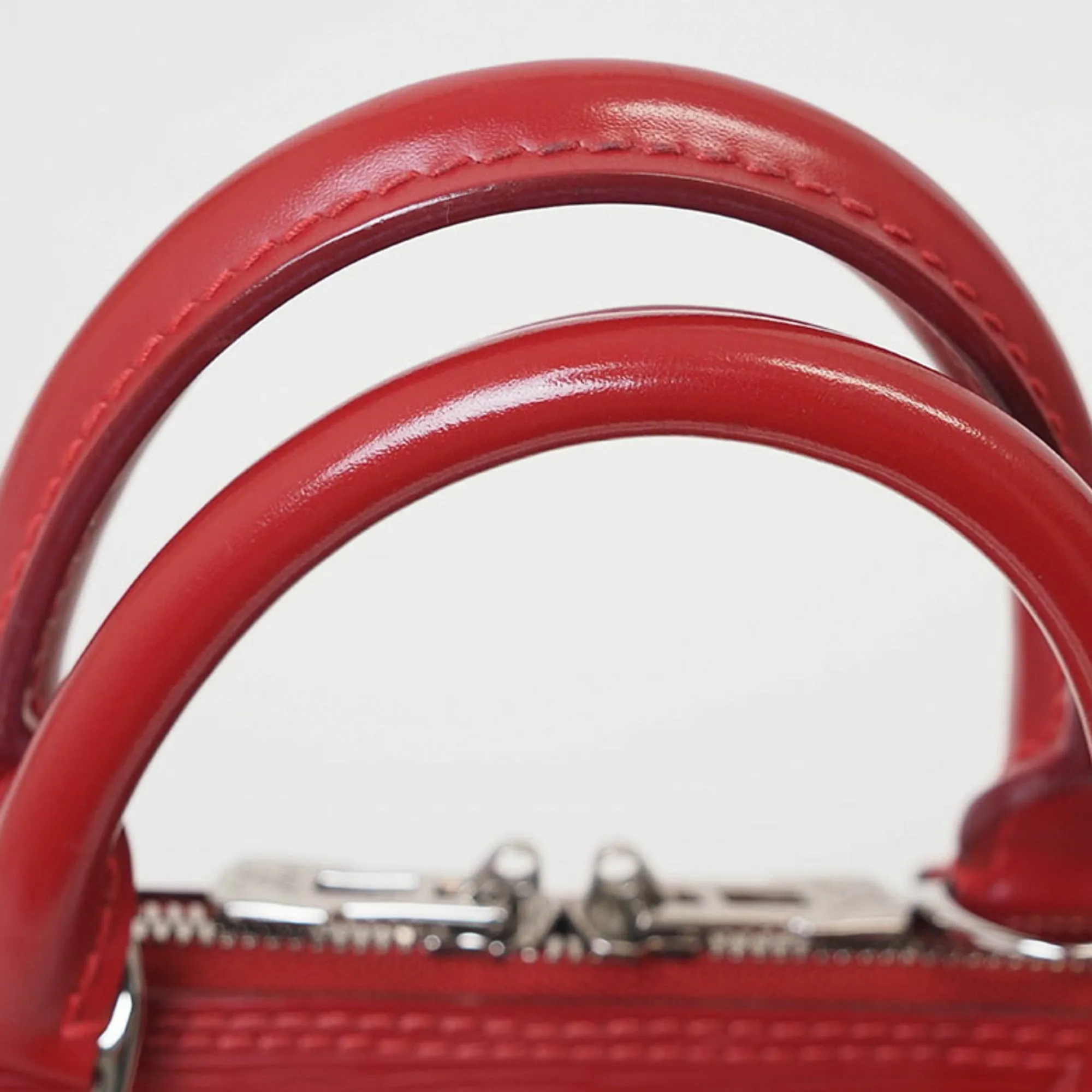 Alma Epi Leather Handbag Red