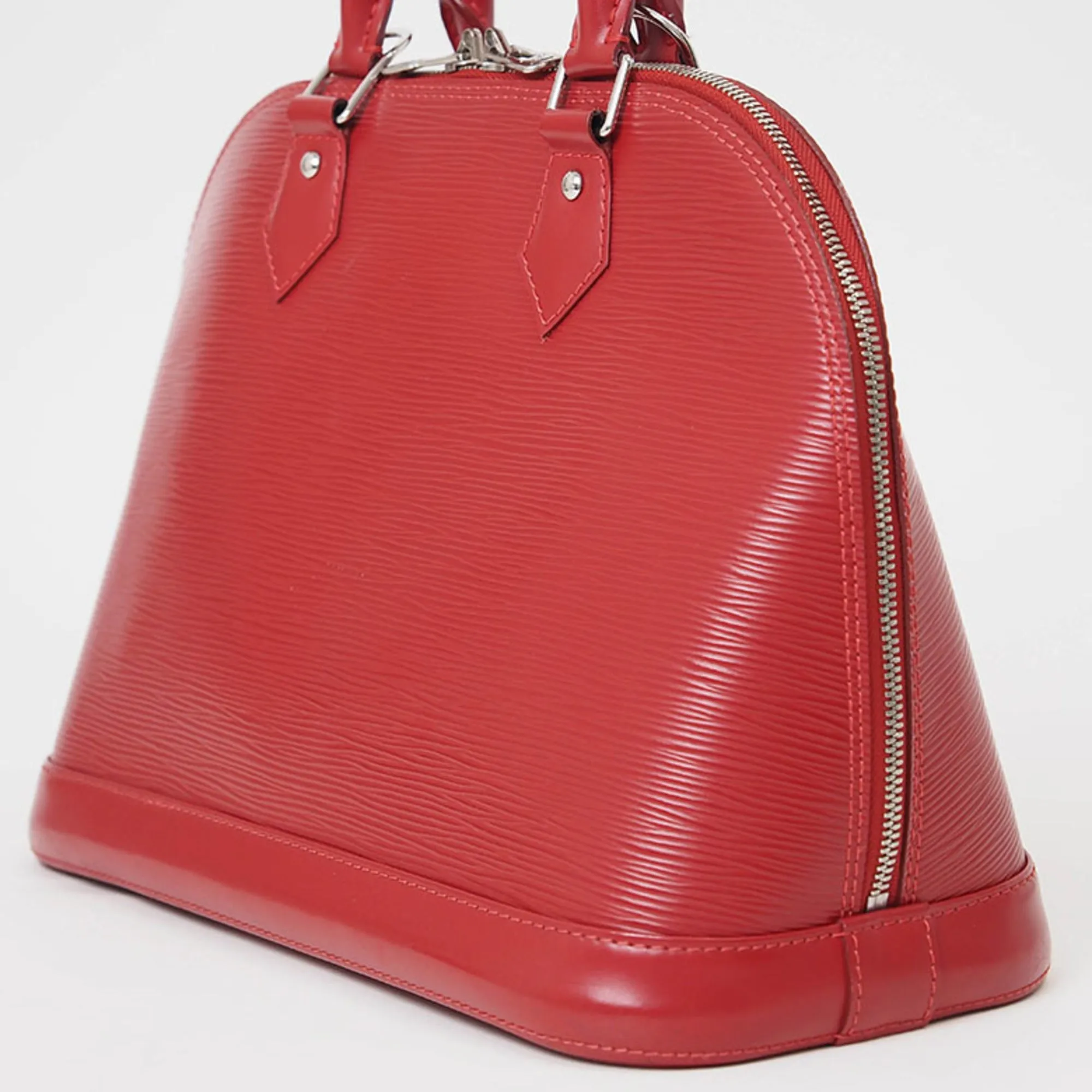 Alma Epi Leather Handbag Red