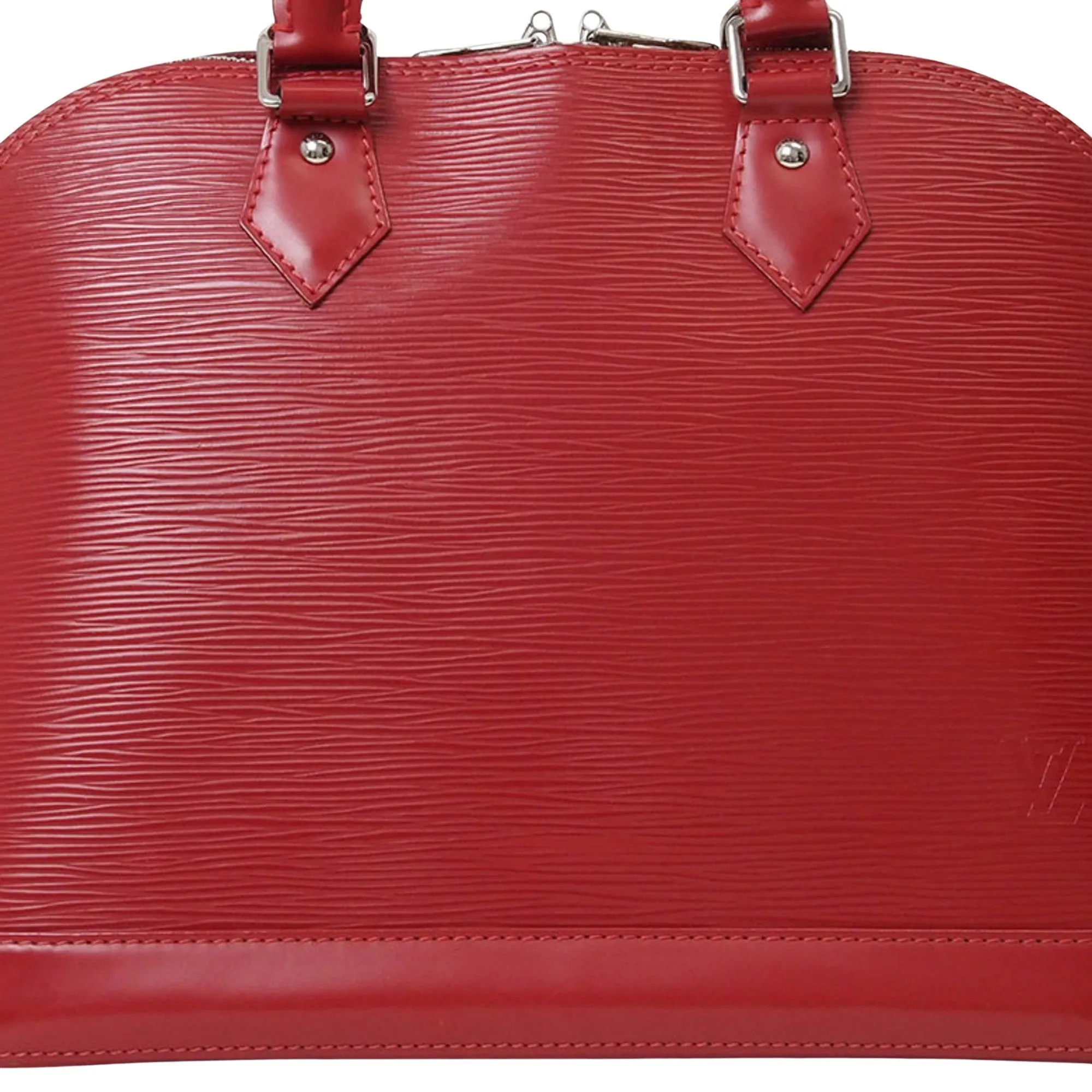 Alma Epi Leather Handbag Red