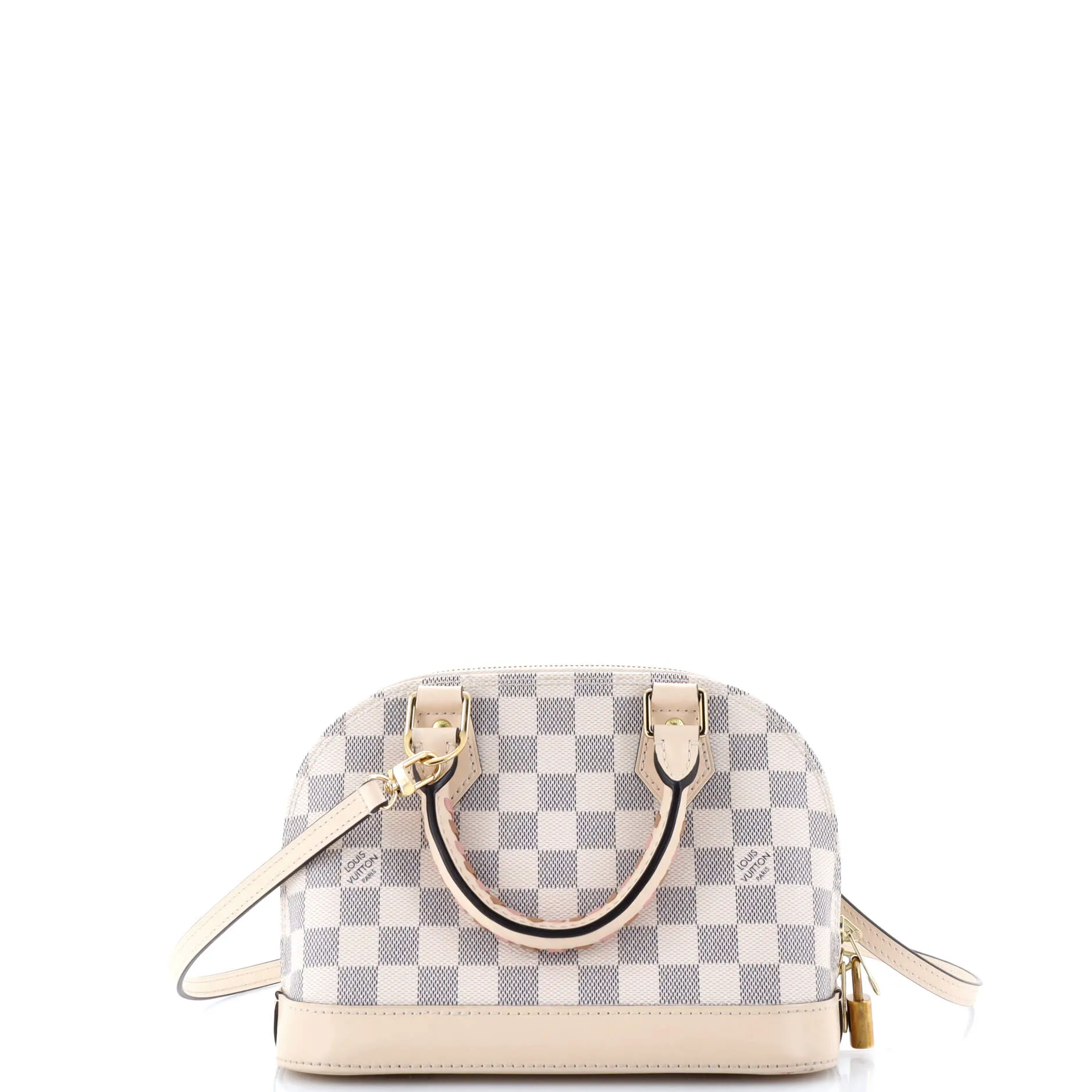 Alma Handbag Damier with Braided Detail BB