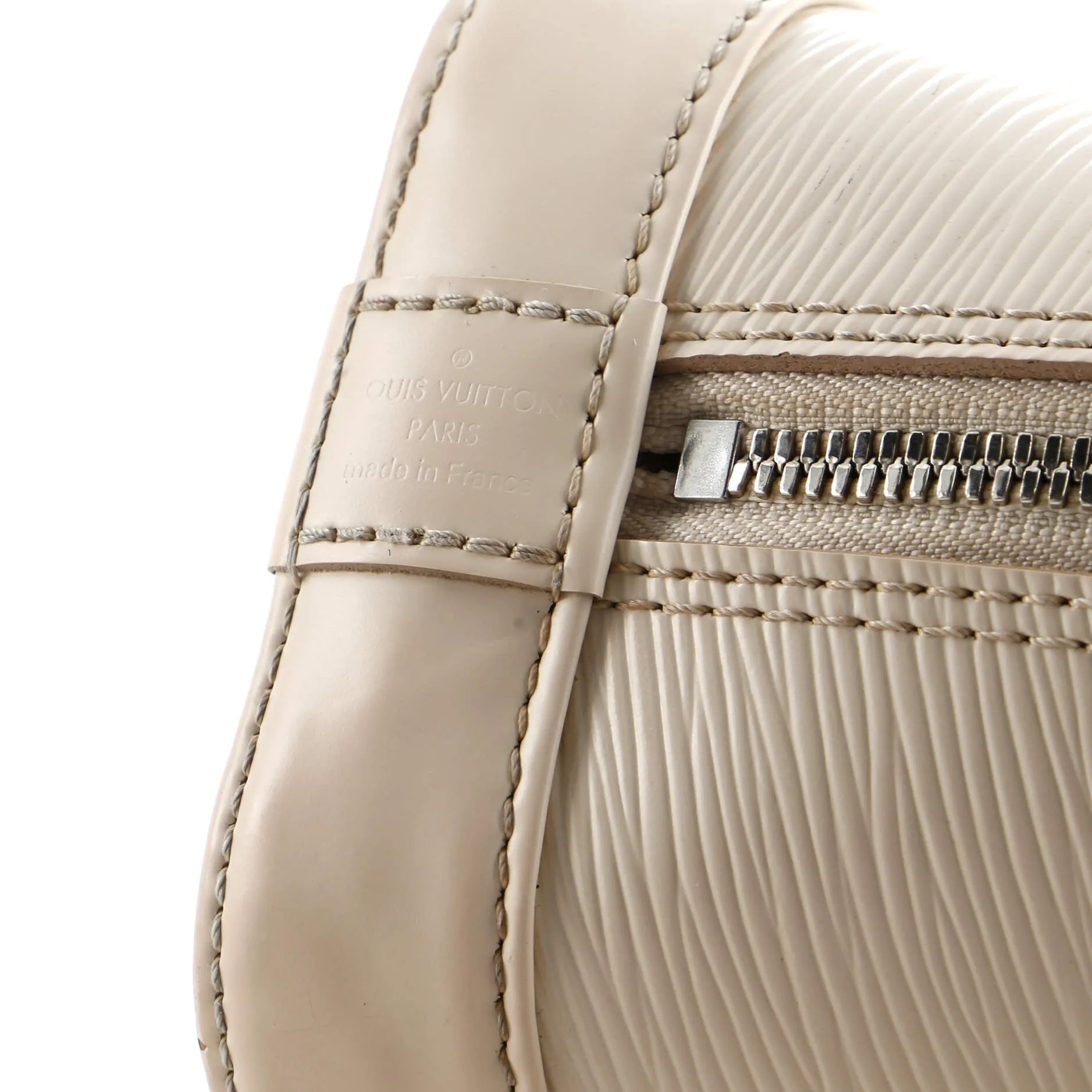 Alma Handbag Epi Leather with Logo Jacquard Strap BB