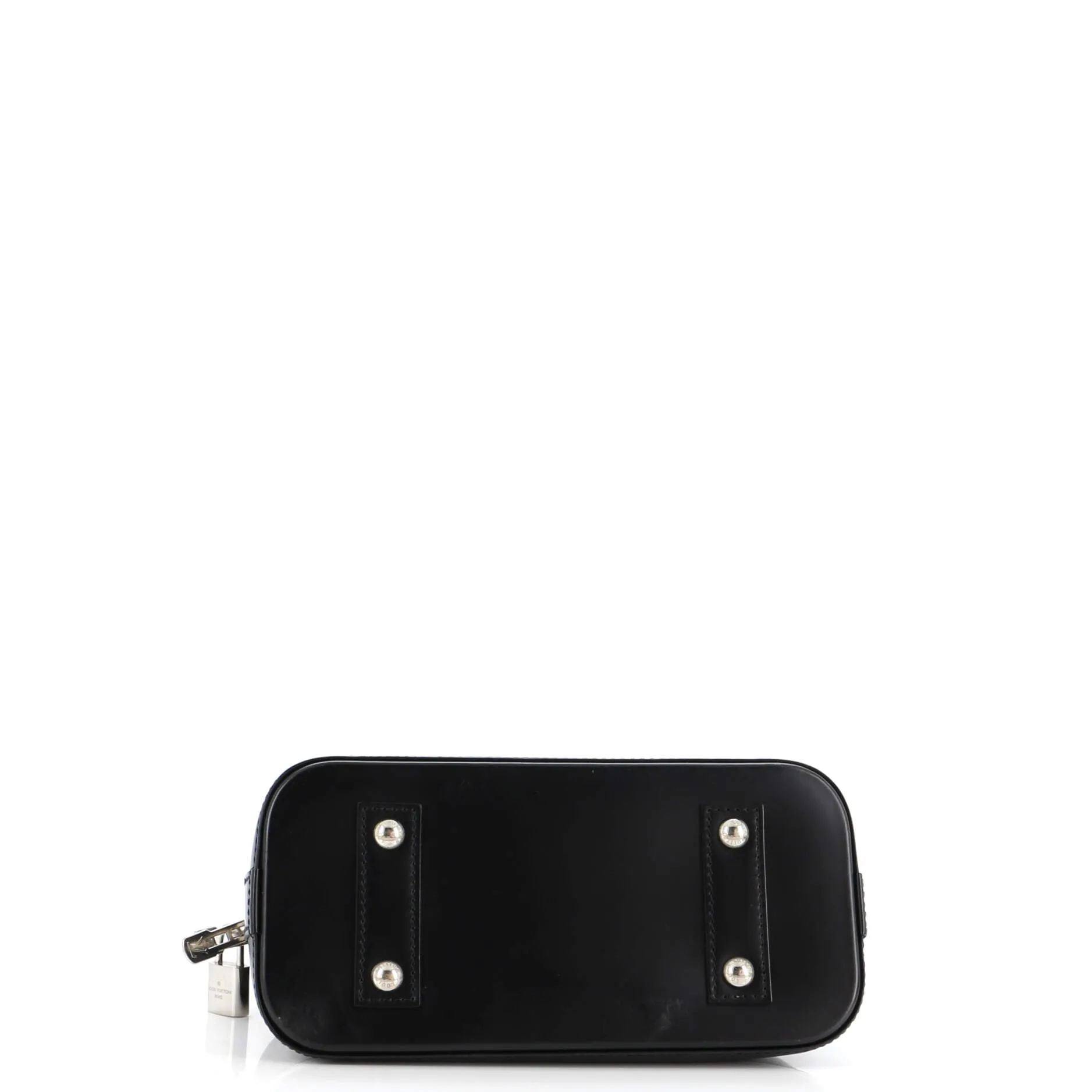 Alma Handbag Epi Leather with Logo Jacquard Strap BB