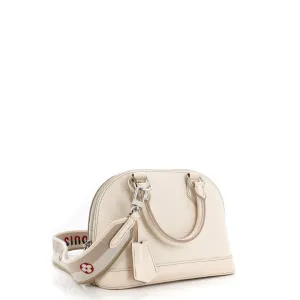 Alma Handbag Epi Leather with Logo Jacquard Strap BB