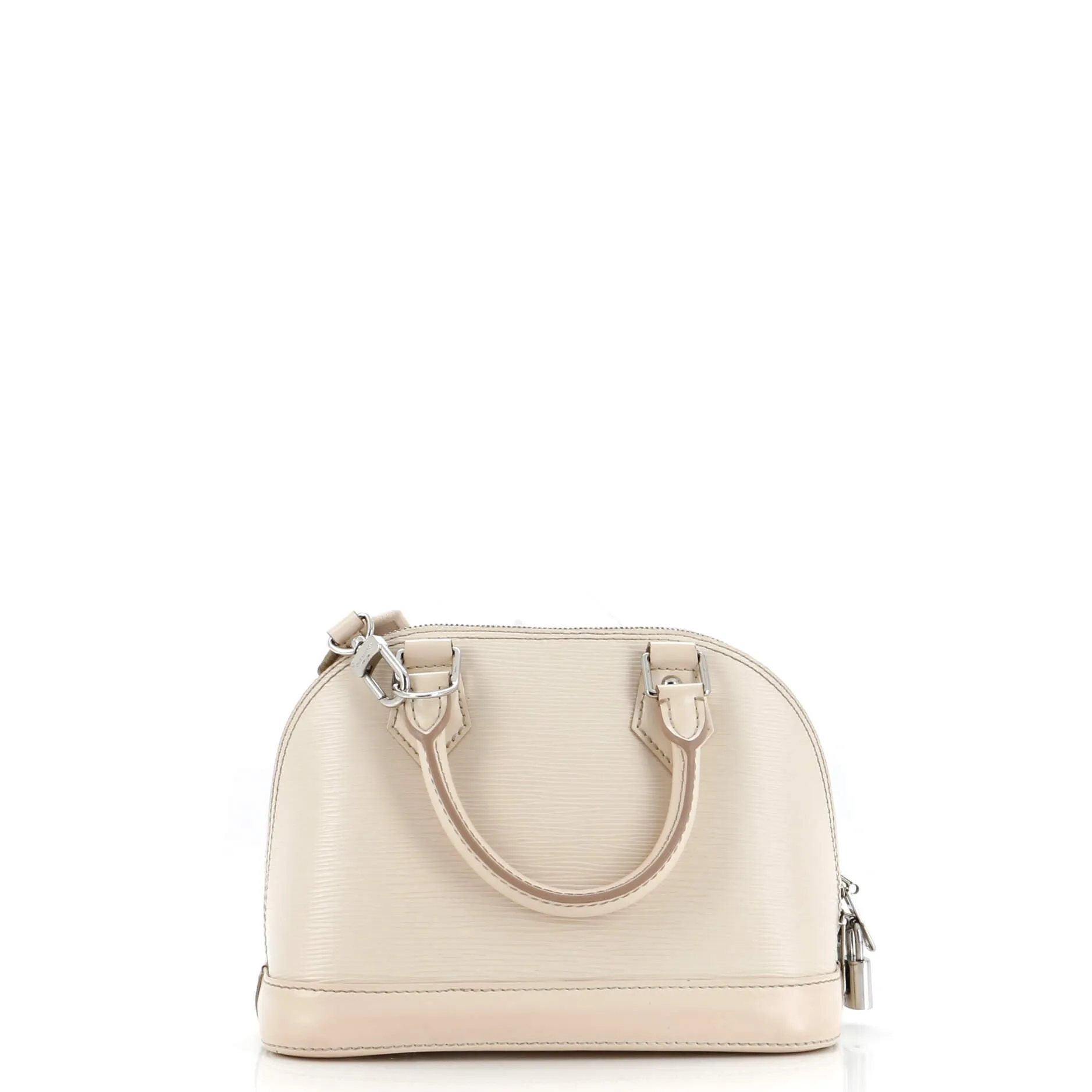 Alma Handbag Epi Leather with Logo Jacquard Strap BB