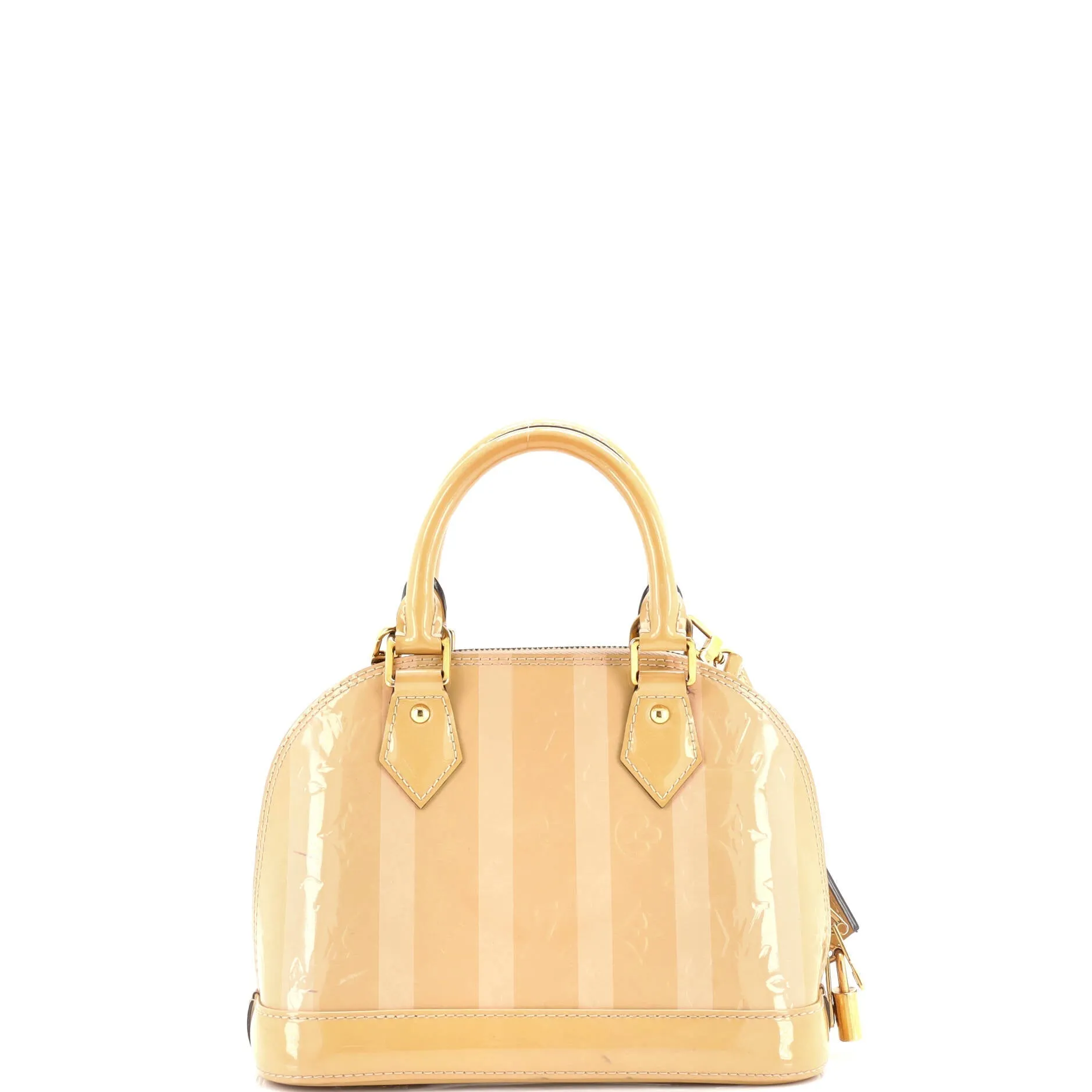 Alma Handbag Limited Edition Monogram Vernis Rayures BB