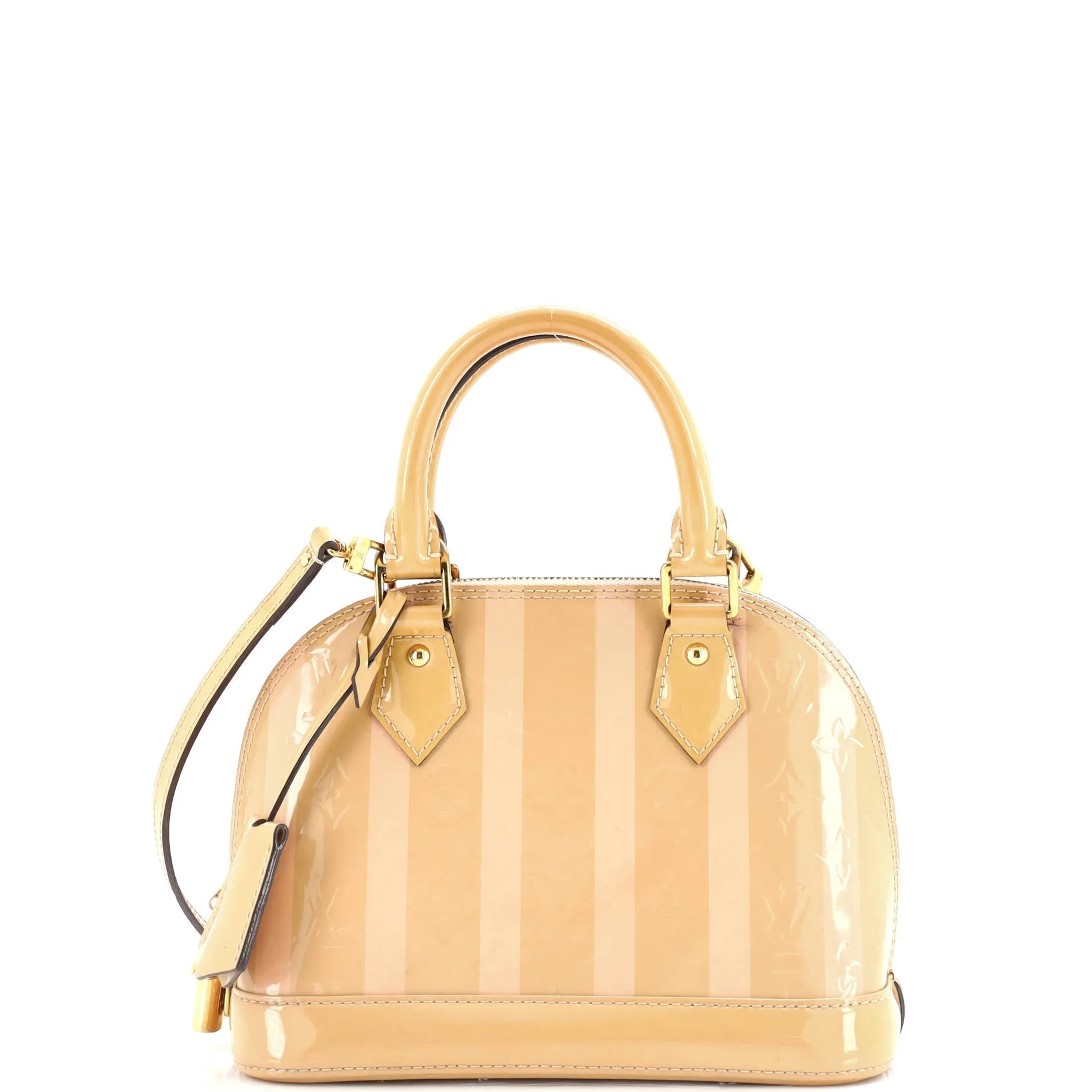 Alma Handbag Limited Edition Monogram Vernis Rayures BB