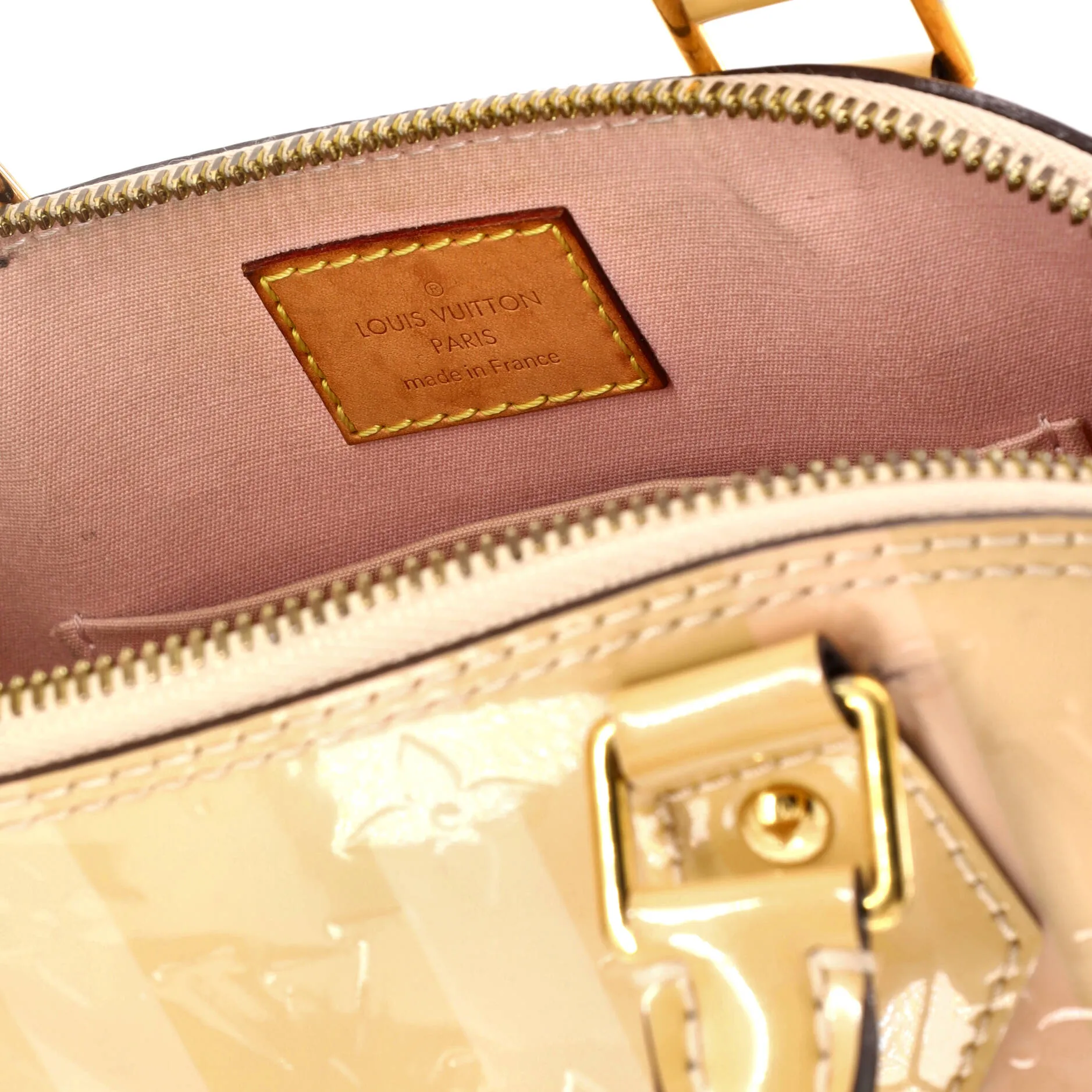 Alma Handbag Limited Edition Monogram Vernis Rayures BB