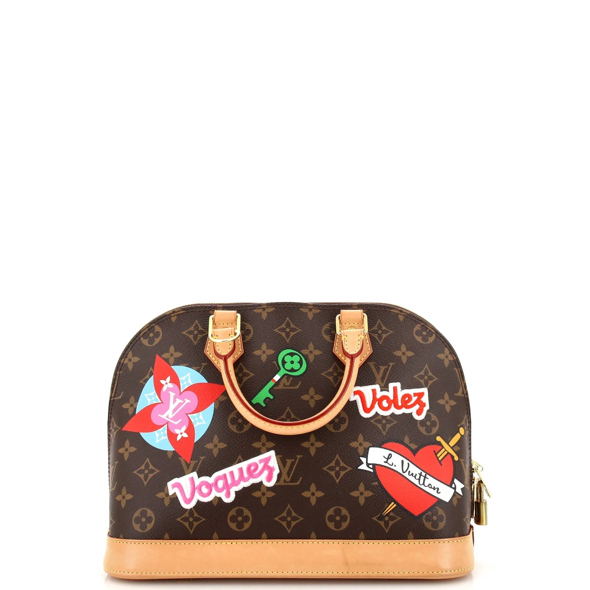 Alma Handbag Limited Edition Patches Monogram Canvas PM