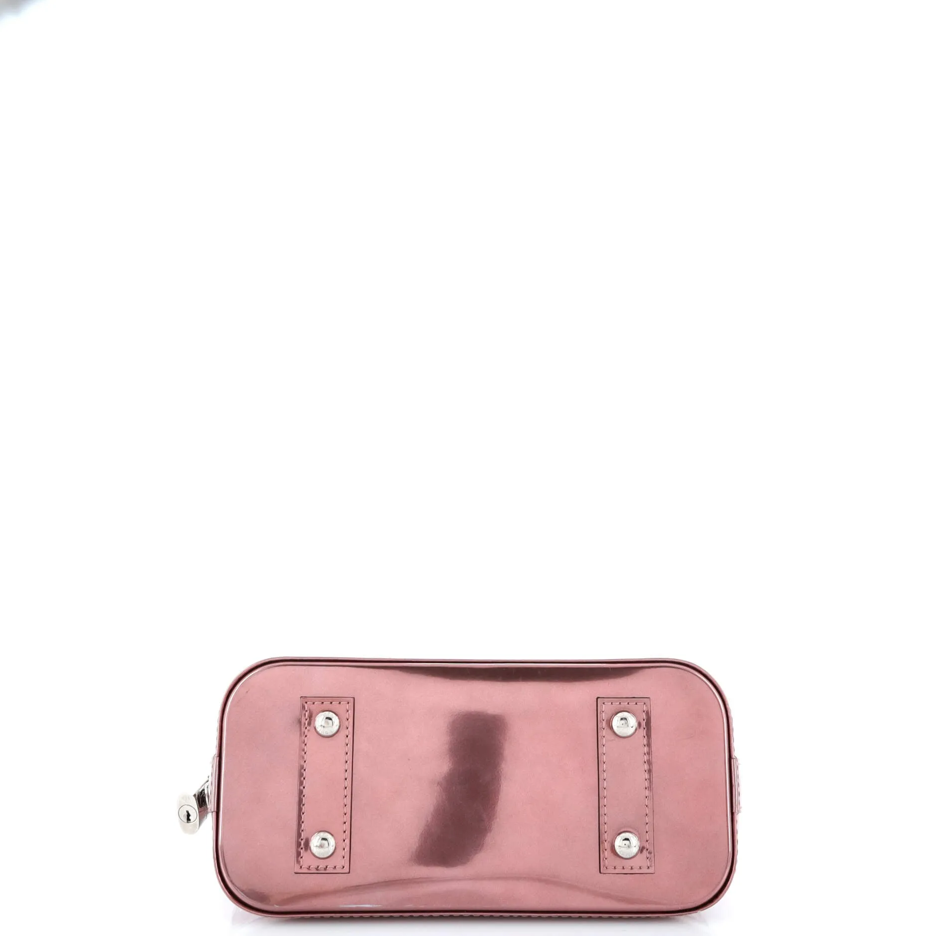 Alma Handbag Metallic Monogram Vernis with Leather BB