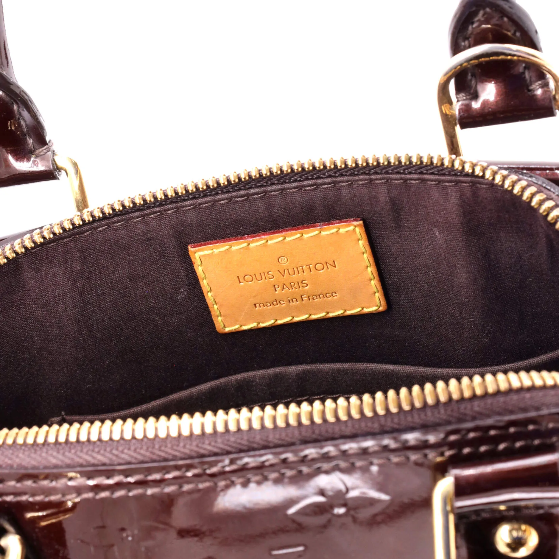 Alma Handbag Monogram Vernis BB