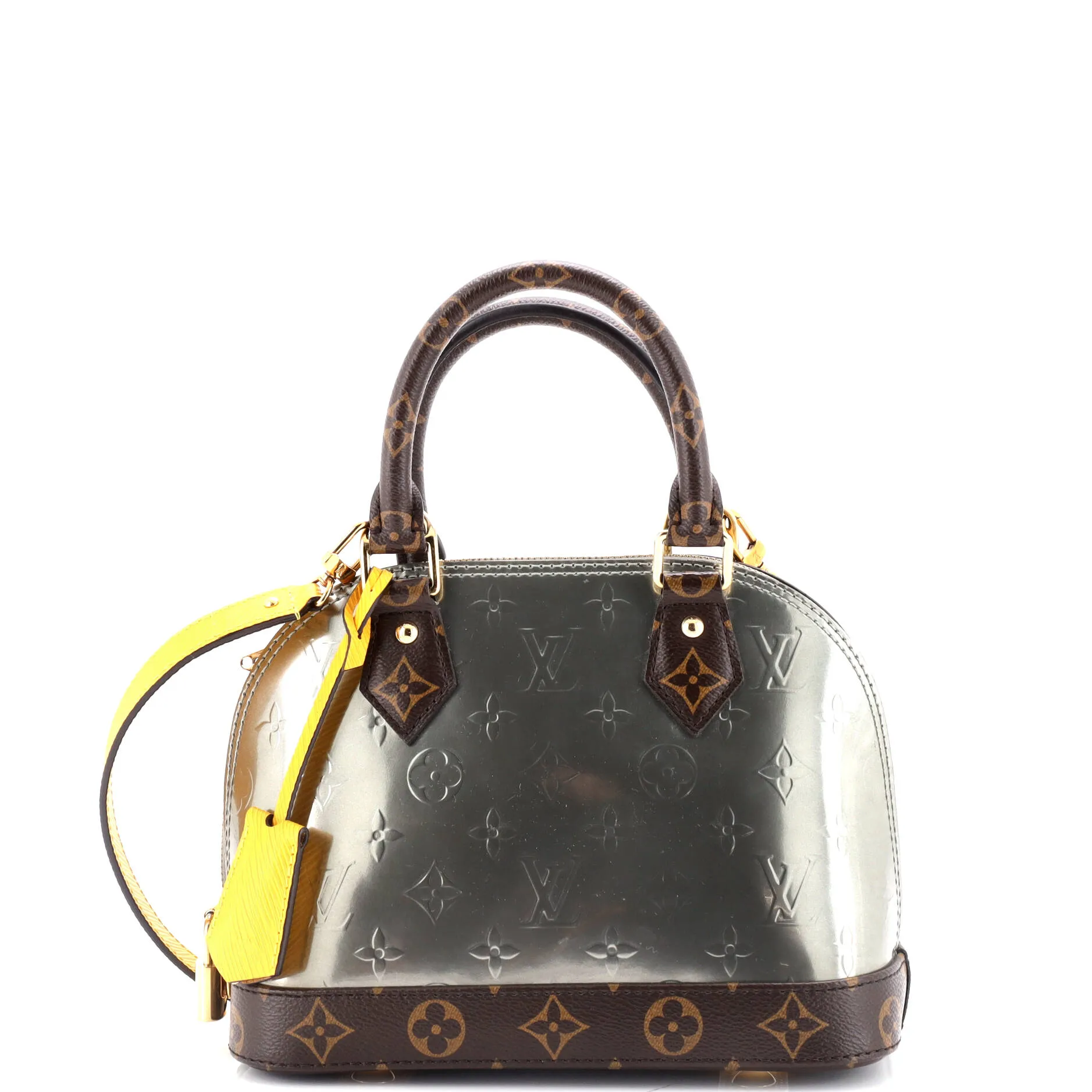 Alma Handbag Monogram Vernis with Monogram Canvas and Epi Leather BB