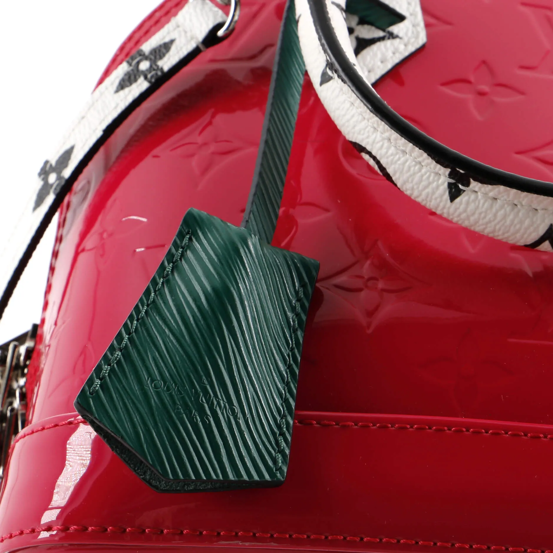 Alma Handbag Monogram Vernis with Monogram Canvas and Epi Leather BB