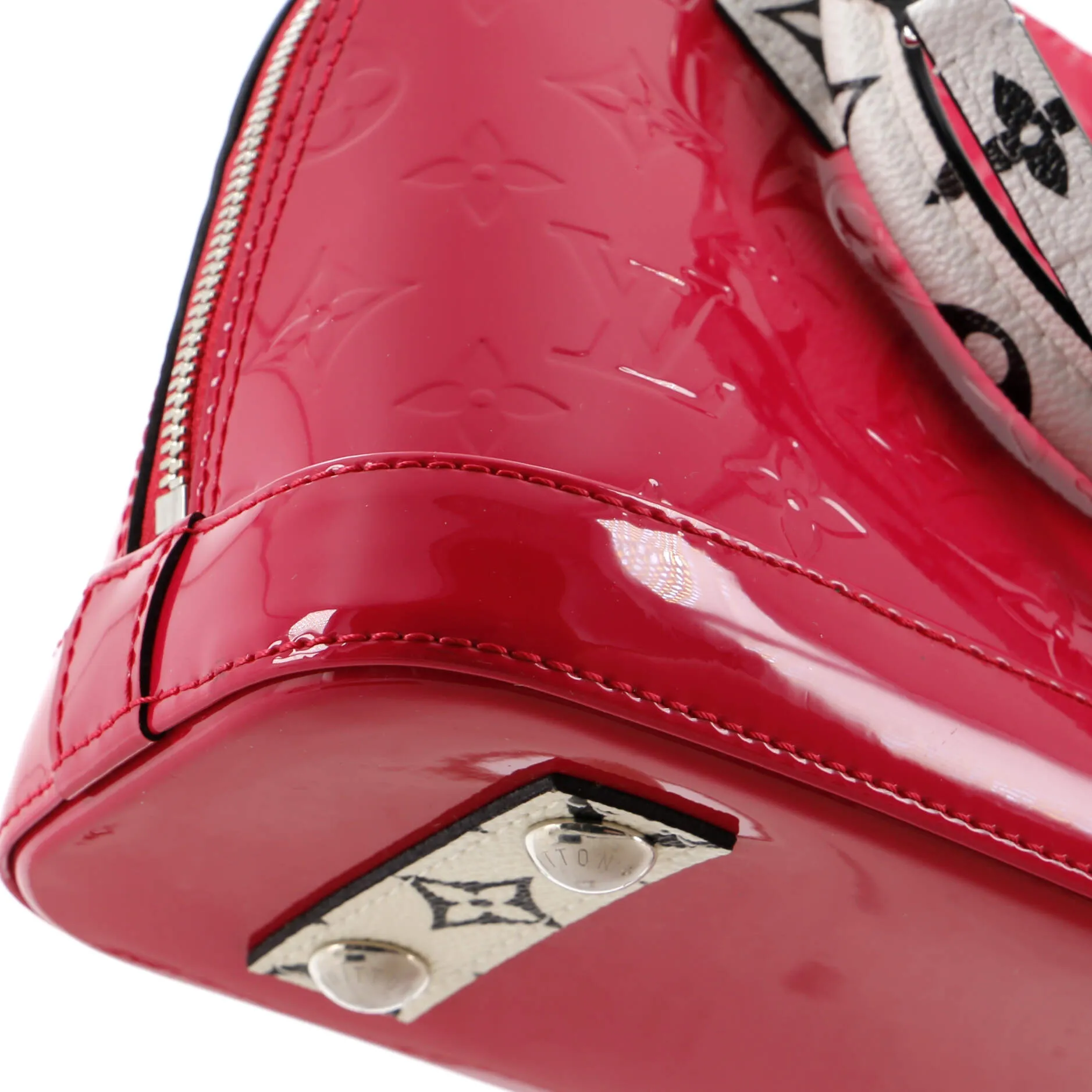 Alma Handbag Monogram Vernis with Monogram Canvas and Epi Leather BB