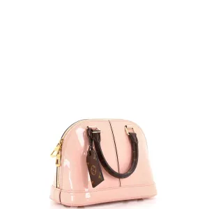 Alma Handbag Vernis with Monogram Canvas BB