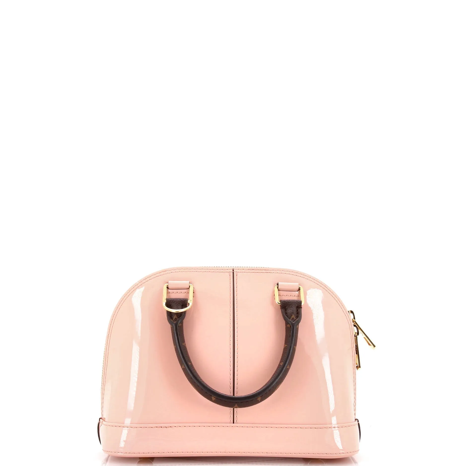 Alma Handbag Vernis with Monogram Canvas BB
