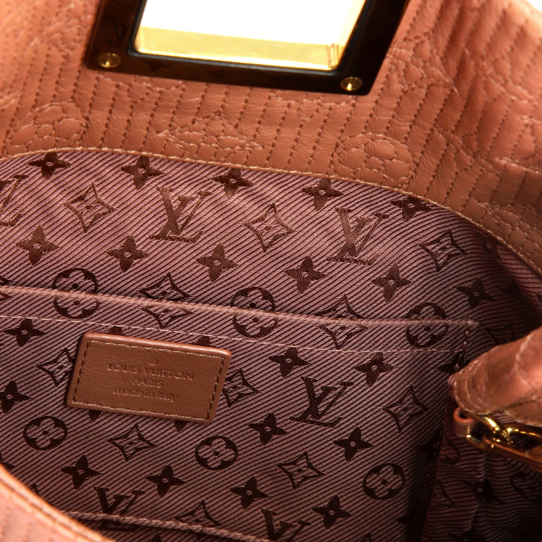Altair Clutch Quilted Monogram Leather