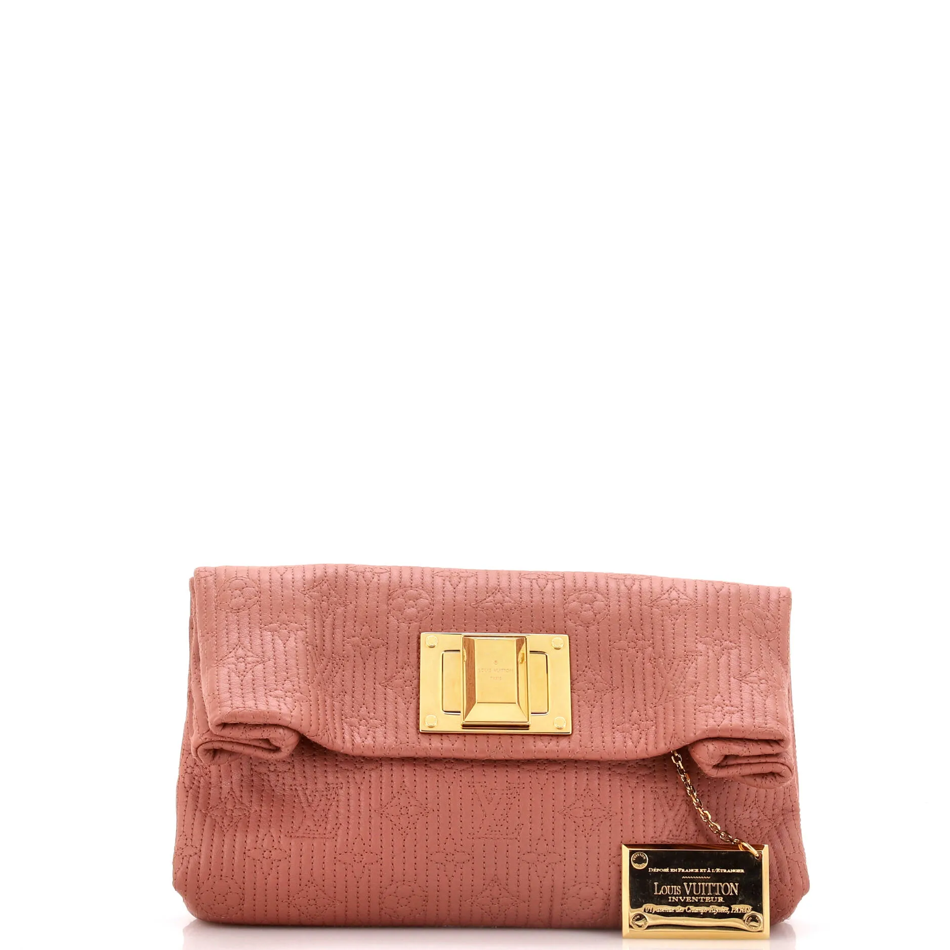 Altair Clutch Quilted Monogram Leather