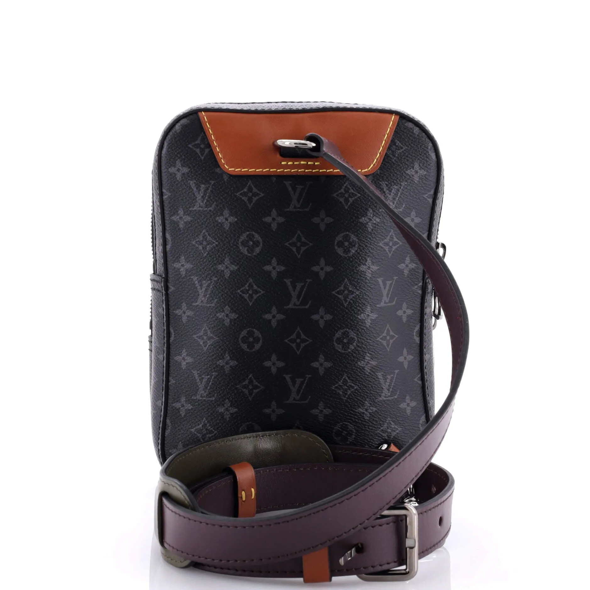 Amazone Sling Bag Patchwork Monogram Eclipse Canvas and Printed Leather