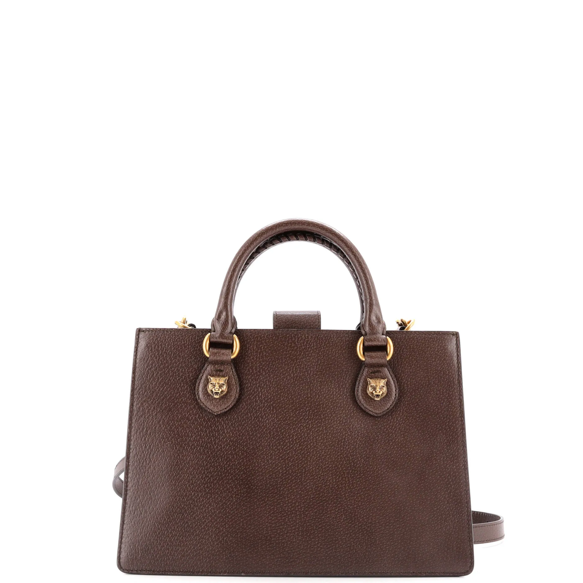 Animalier Web Top Handle Tote Leather Medium