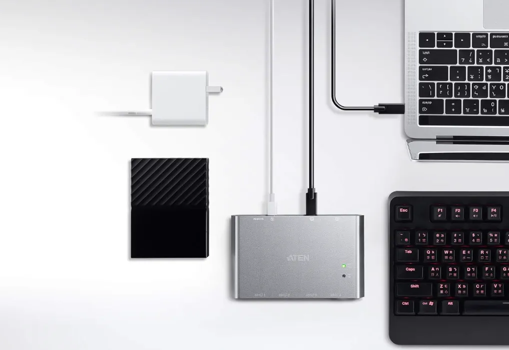 ATEN US3342 2 x 4 USB-C Gen2 Peripheral Sharing Switch