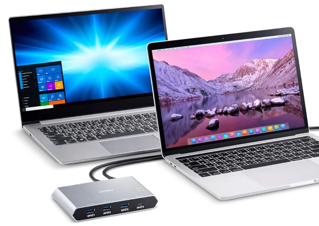 ATEN US3342 2 x 4 USB-C Gen2 Peripheral Sharing Switch