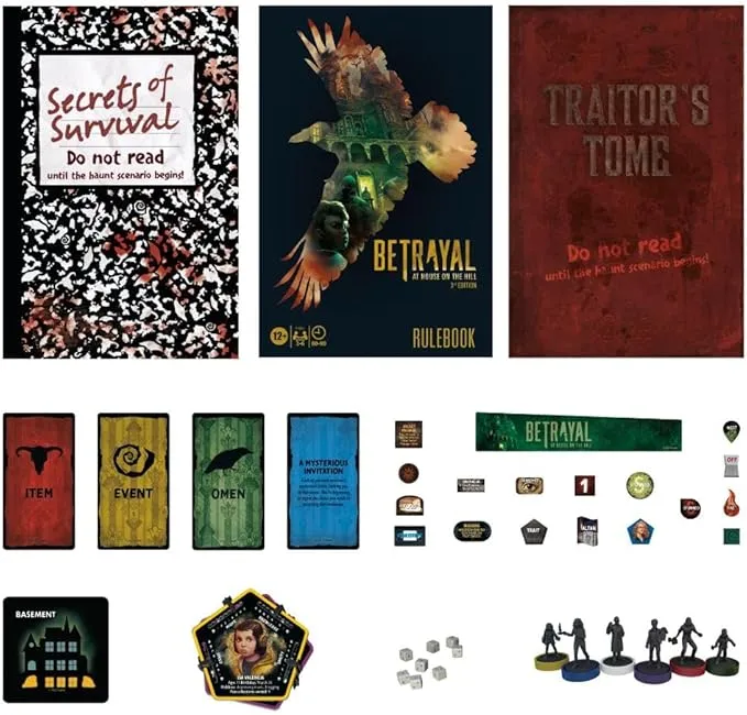 Avalon Hill Hasbro Gaming Betrayal at The House on The Hill 3rd Edition Cooperative Board Game