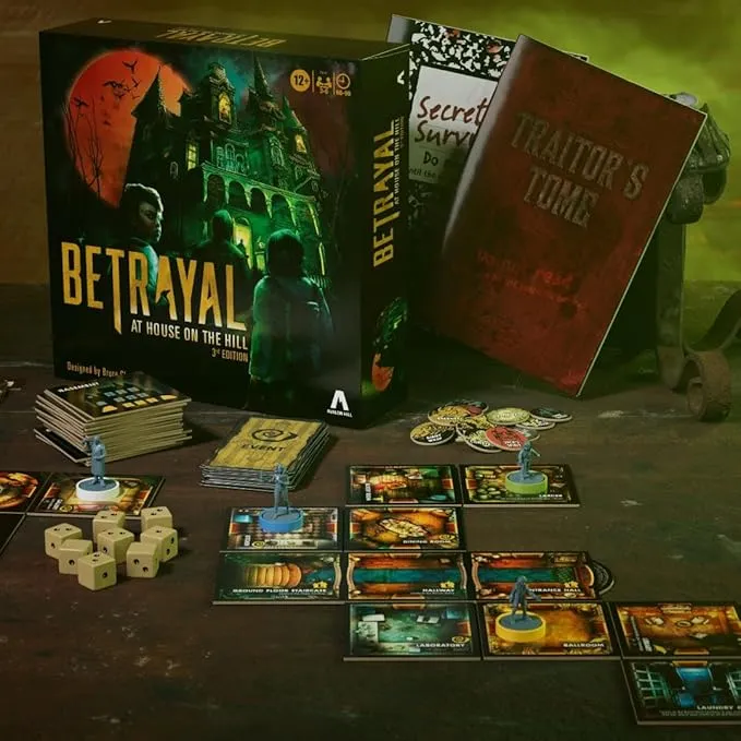 Avalon Hill Hasbro Gaming Betrayal at The House on The Hill 3rd Edition Cooperative Board Game
