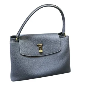 BALLY Layka Top Handle Leather Bag, Blue