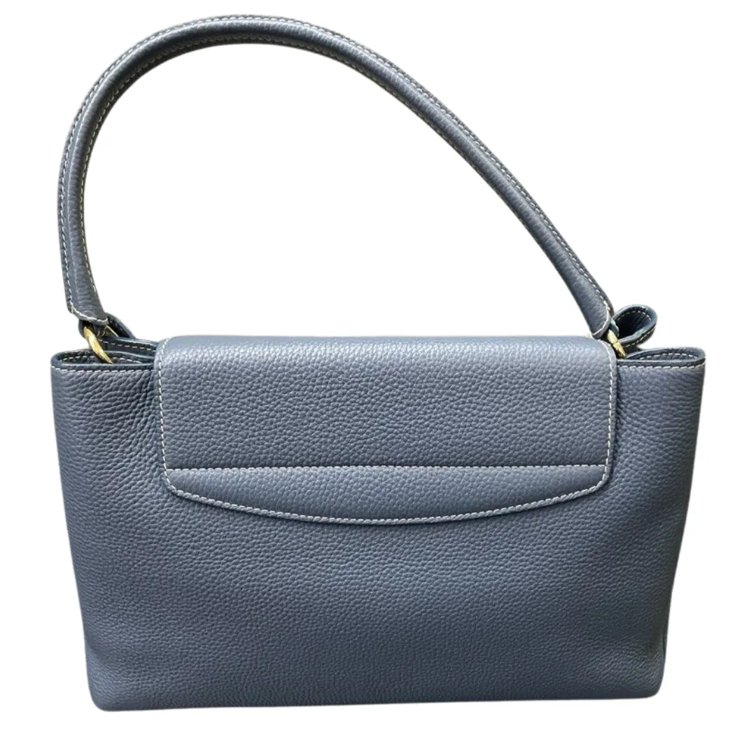 BALLY Layka Top Handle Leather Bag, Blue