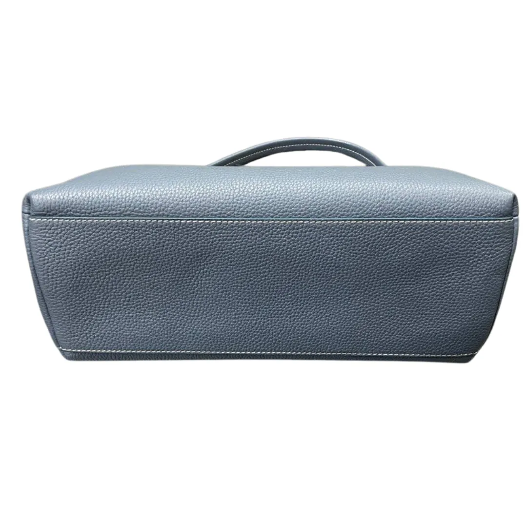 BALLY Layka Top Handle Leather Bag, Blue