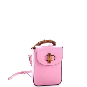 Bamboo Top Handle Backpack Leather Mini